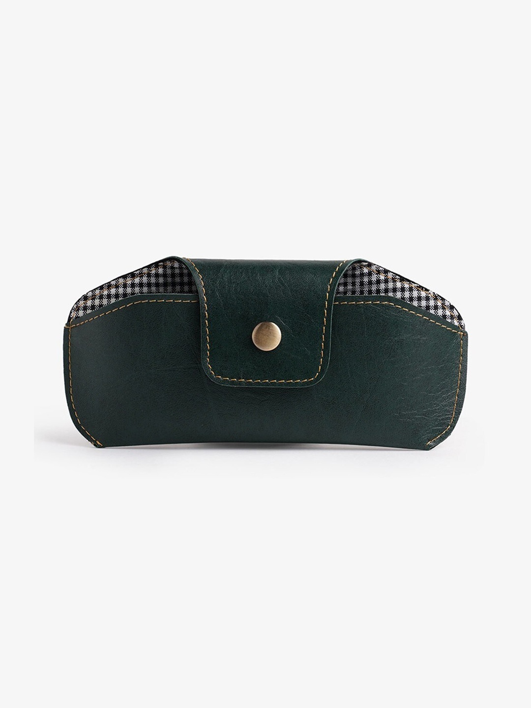 

THE MESSY CORNER Vegan Leather Sunglasses Case, Green