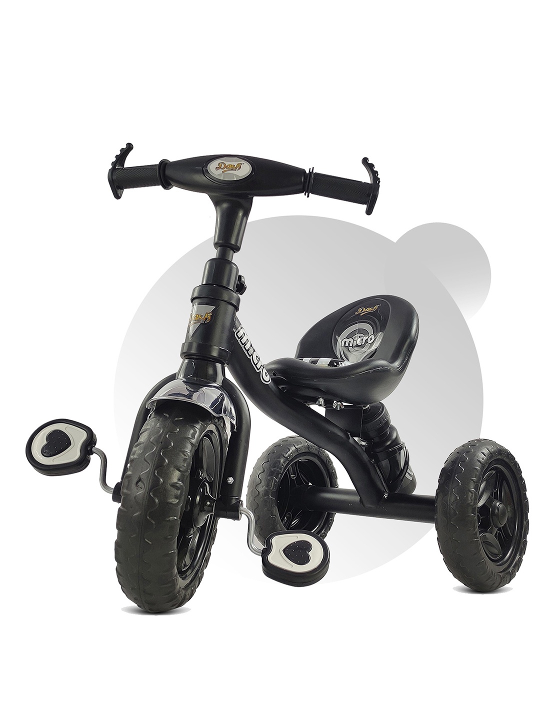 

Dash Kids Tricycle With Cushion Seat And Backrest, Black