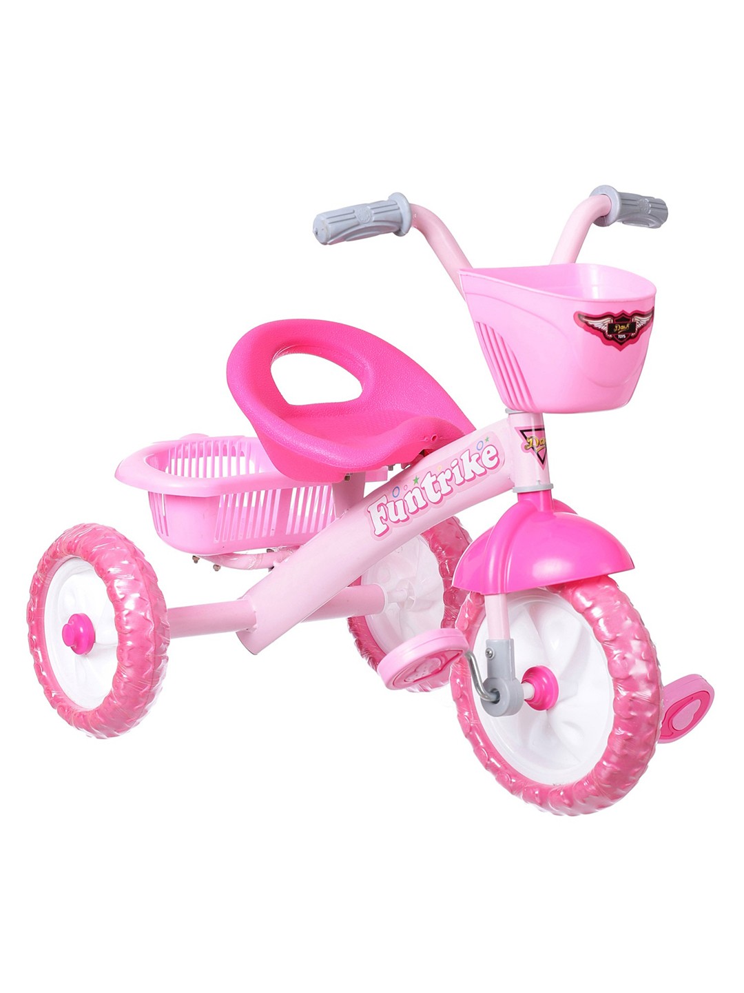 

Dash Kids Tricycle With Front & Back Storage Basket, Pink