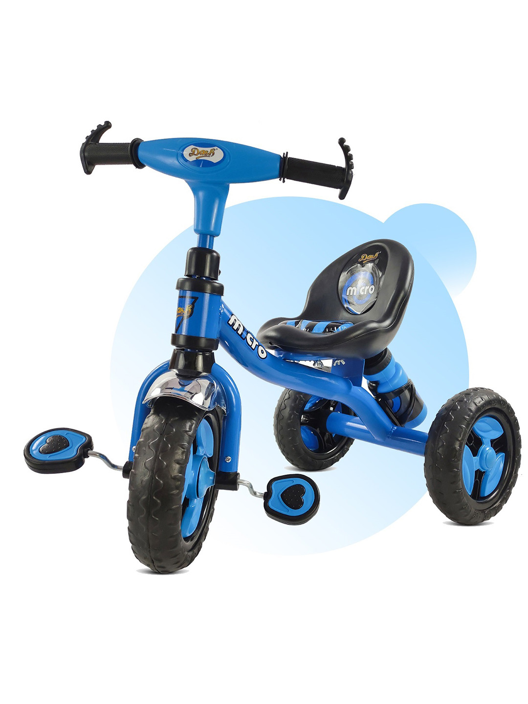 

Dash Kids Tricycle With Cushion Seat And Backrest, Blue