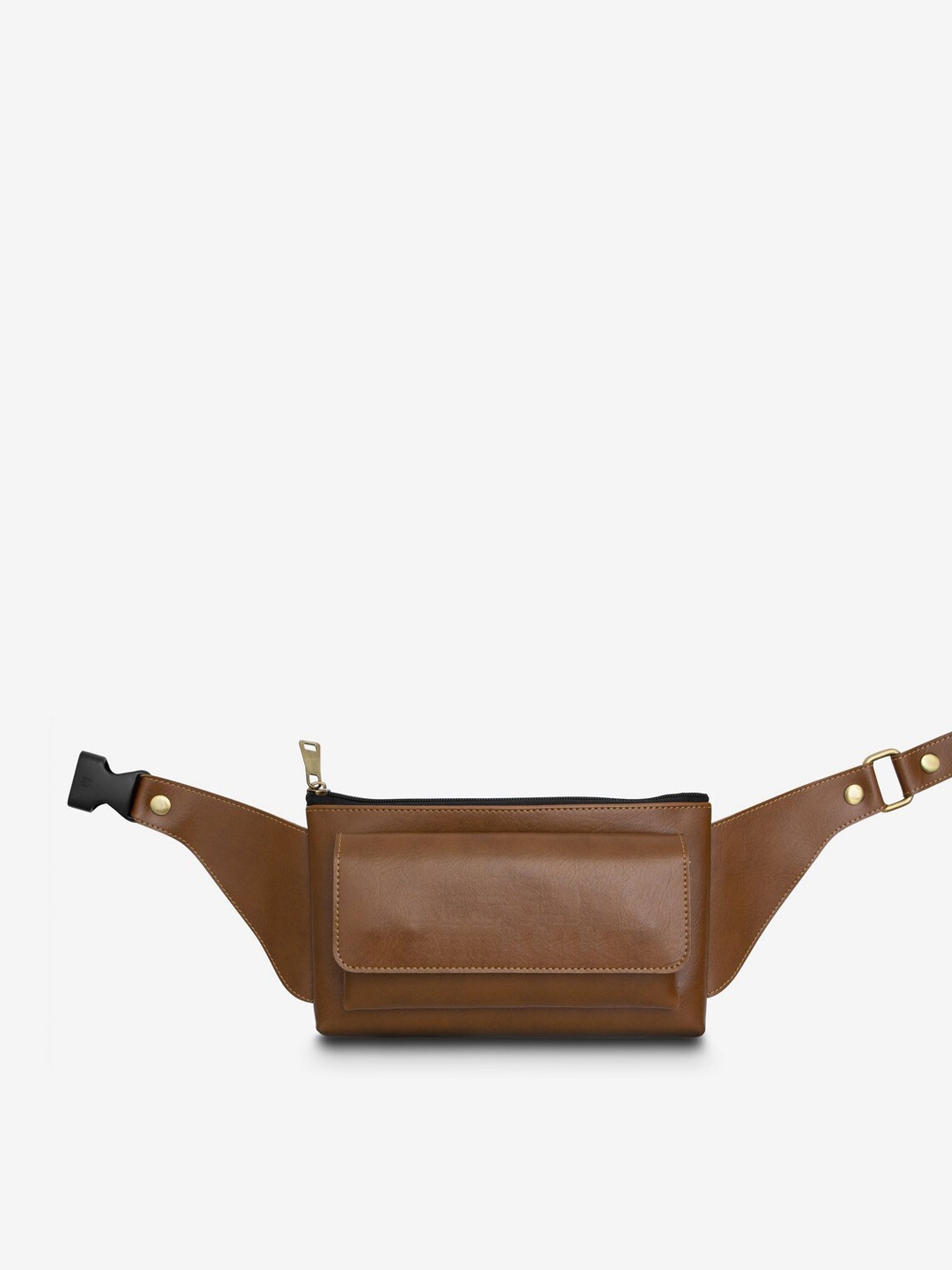 THE MESSY CORNER PU Structured Shoulder Bag, Tan