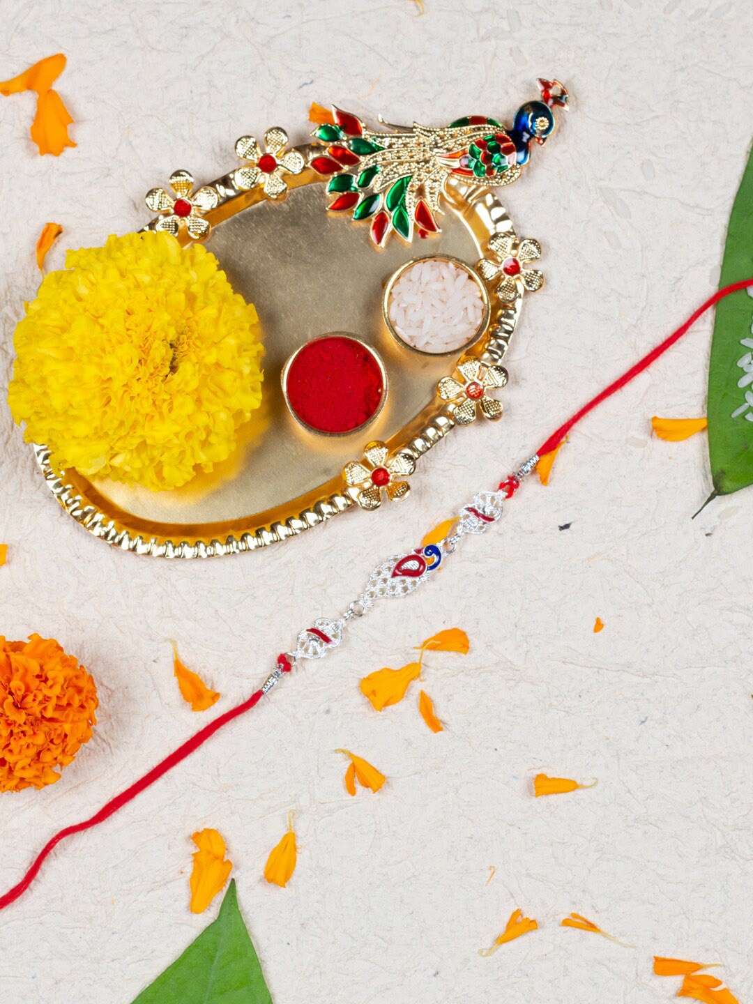 

AccessHer Set of 3 Rakhi Gift Pack, Gold