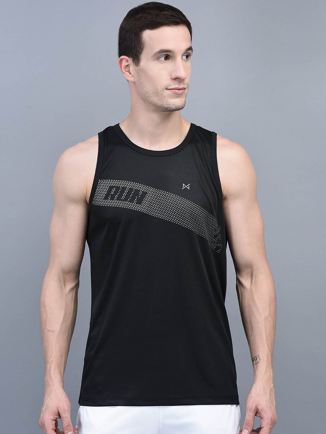 

Force NXT Men Anti-Viral Anti-Odour Cool Sports Tank T-shirt, Black