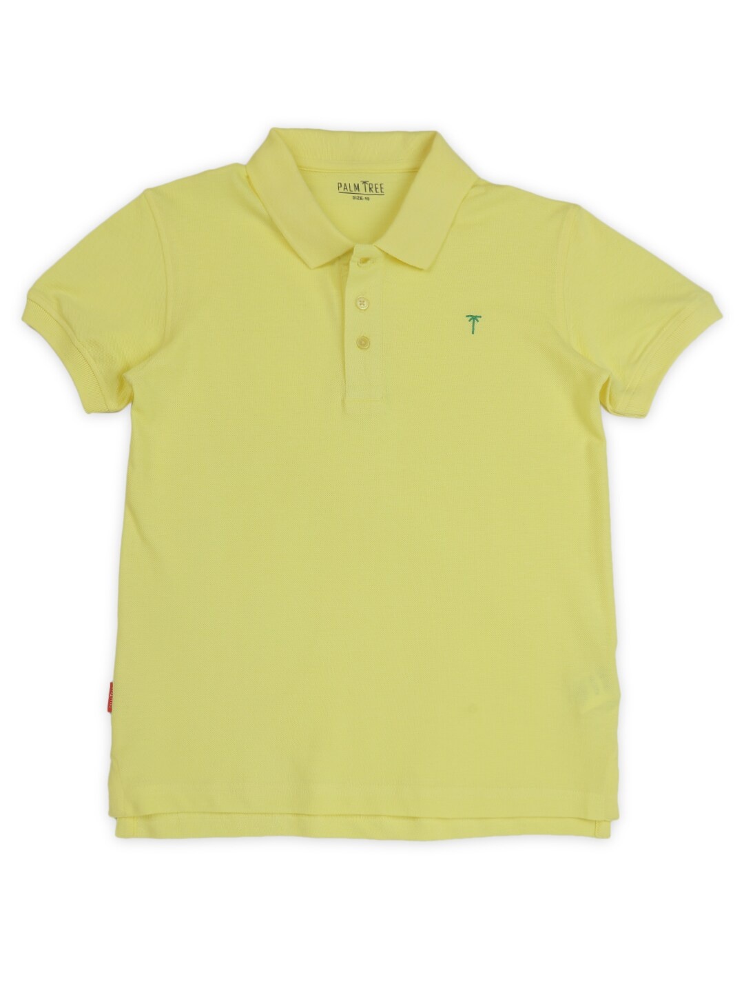 

Palm Tree Boys Polo Collar Cotton T-Shirt, Yellow