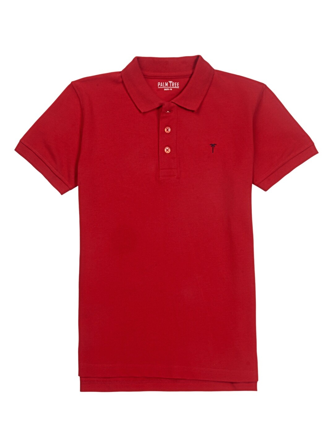 

Palm Tree Boys Polo Collar T-shirt, Red