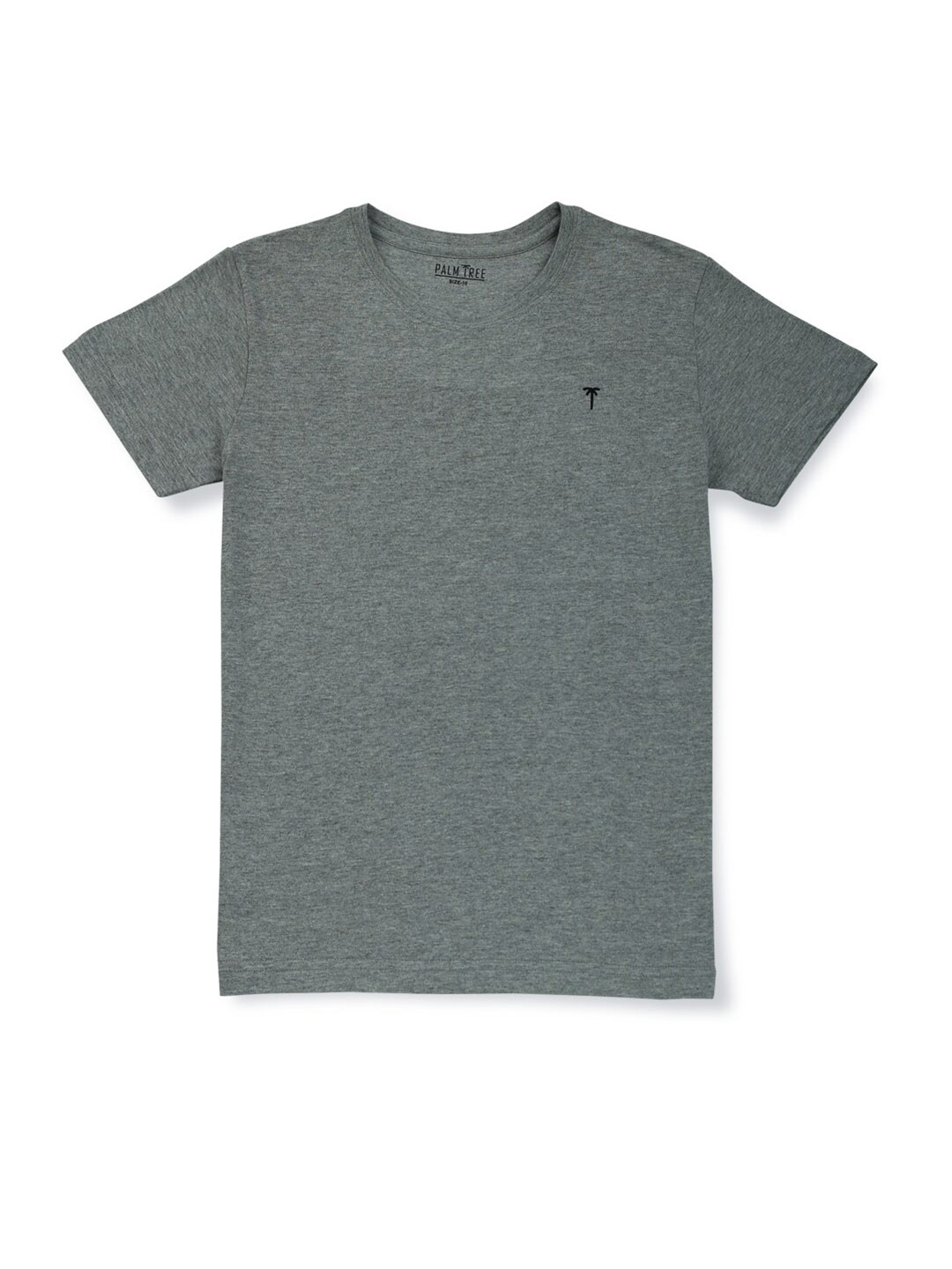 

Palm Tree Boys Round Neck Cotton T-shirt, Grey