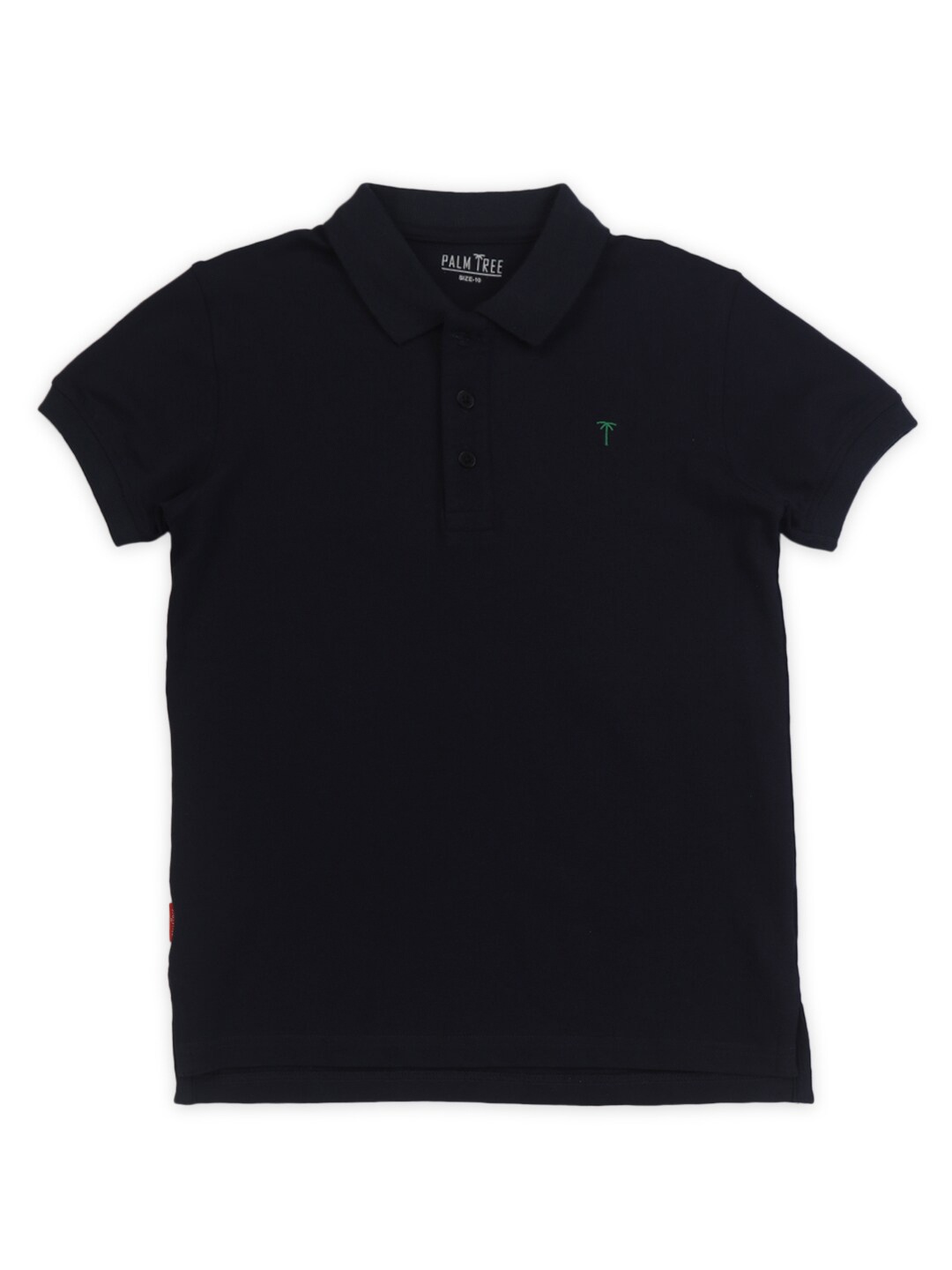 

Palm Tree Boys Polo Collar T-shirt, Black