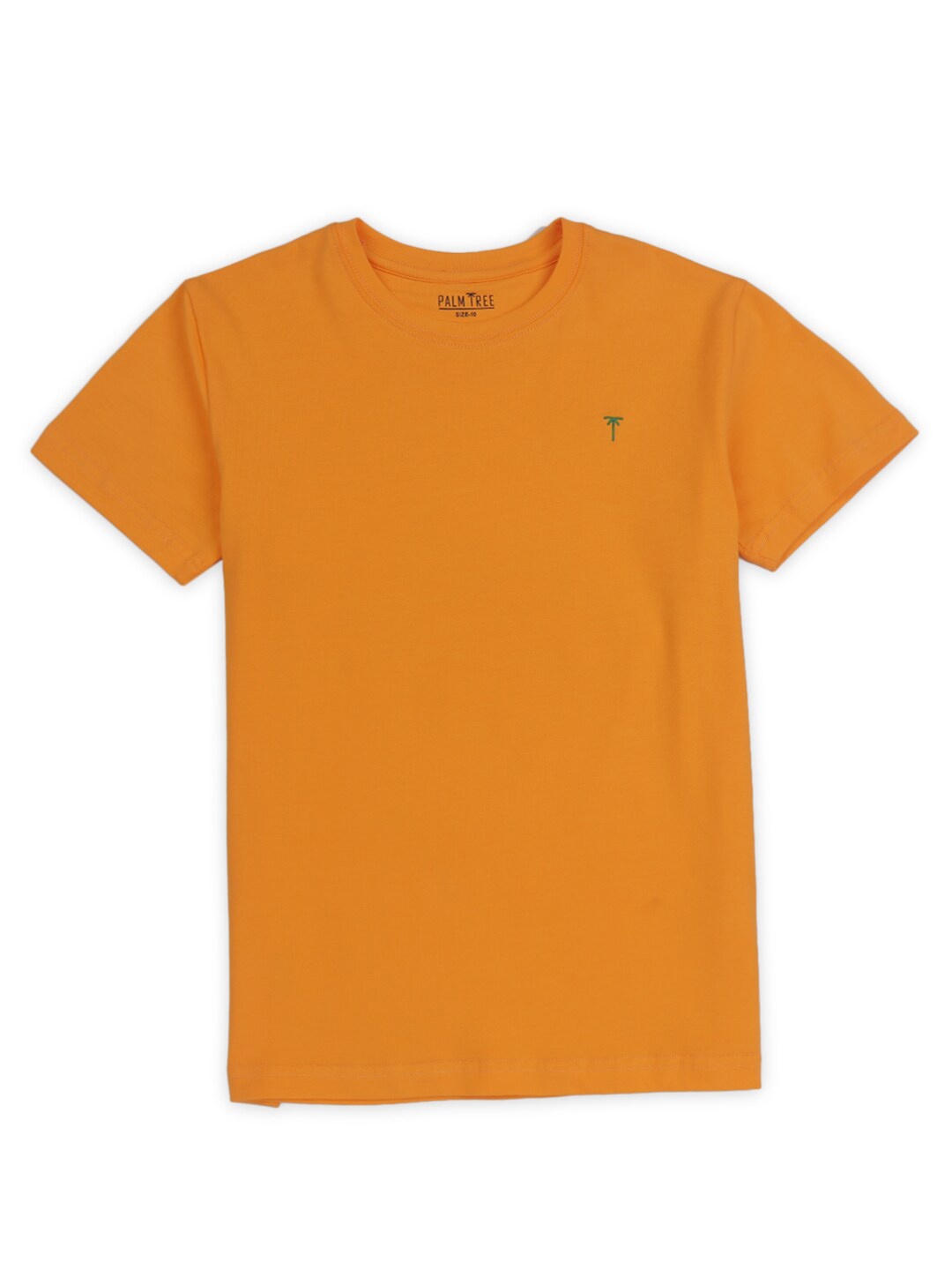 

Palm Tree Boys Round Neck Cotton T-shirt, Orange