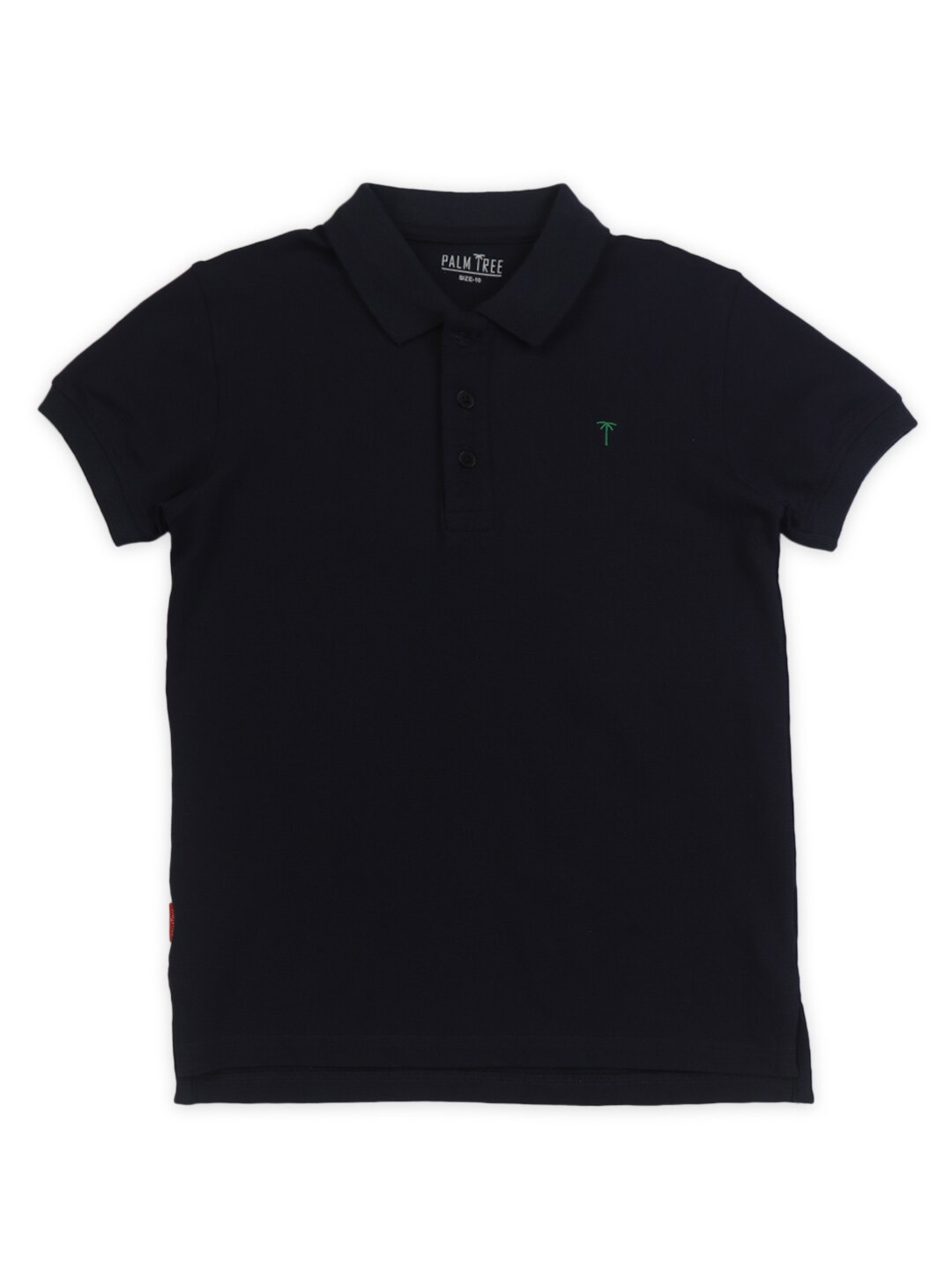 

Palm Tree Boys Round Neck Cotton T-shirt, Black