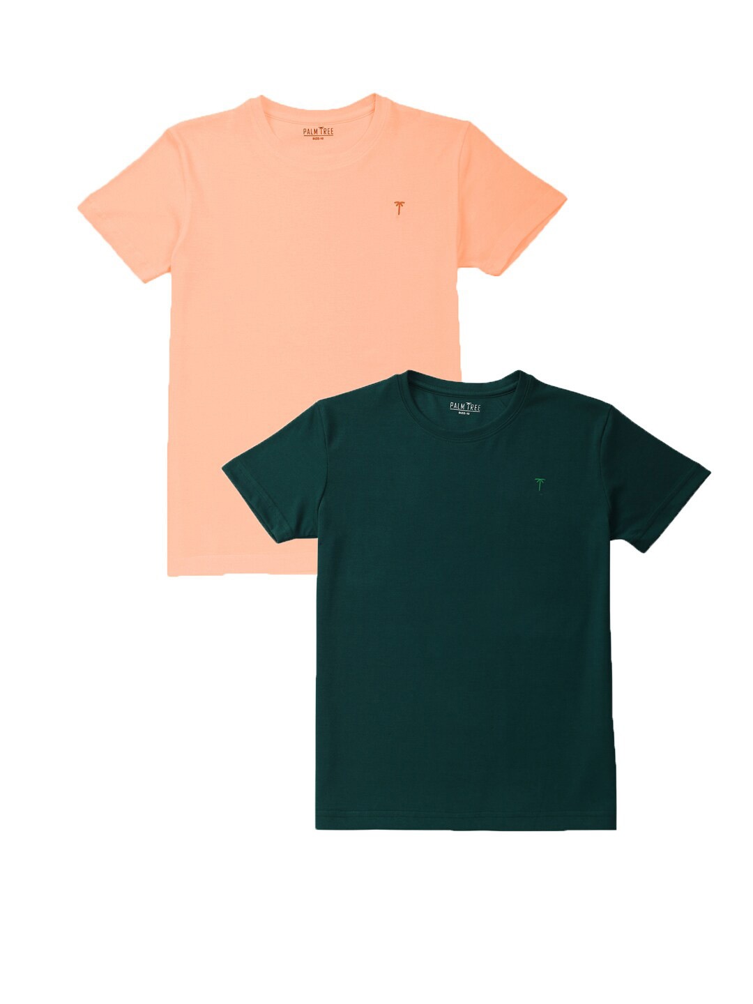 

Palm Tree Boys Pack Of 2 Short Sleeves Cotton T-shirt, Green