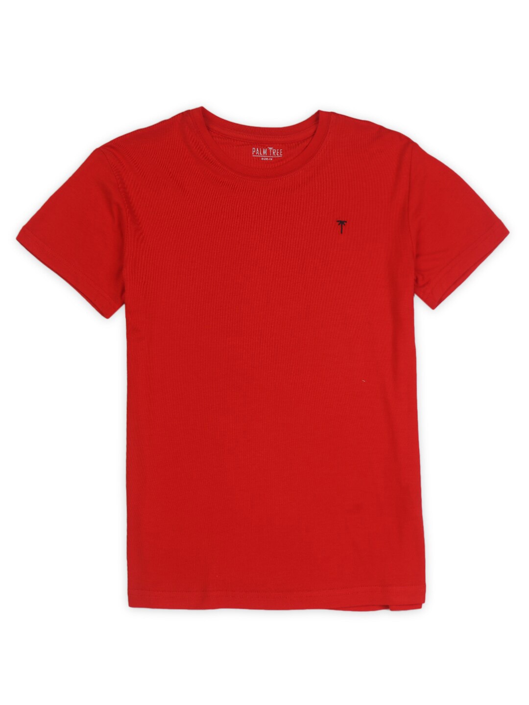 

Palm Tree Boys Round Neck Cotton T-shirt, Red