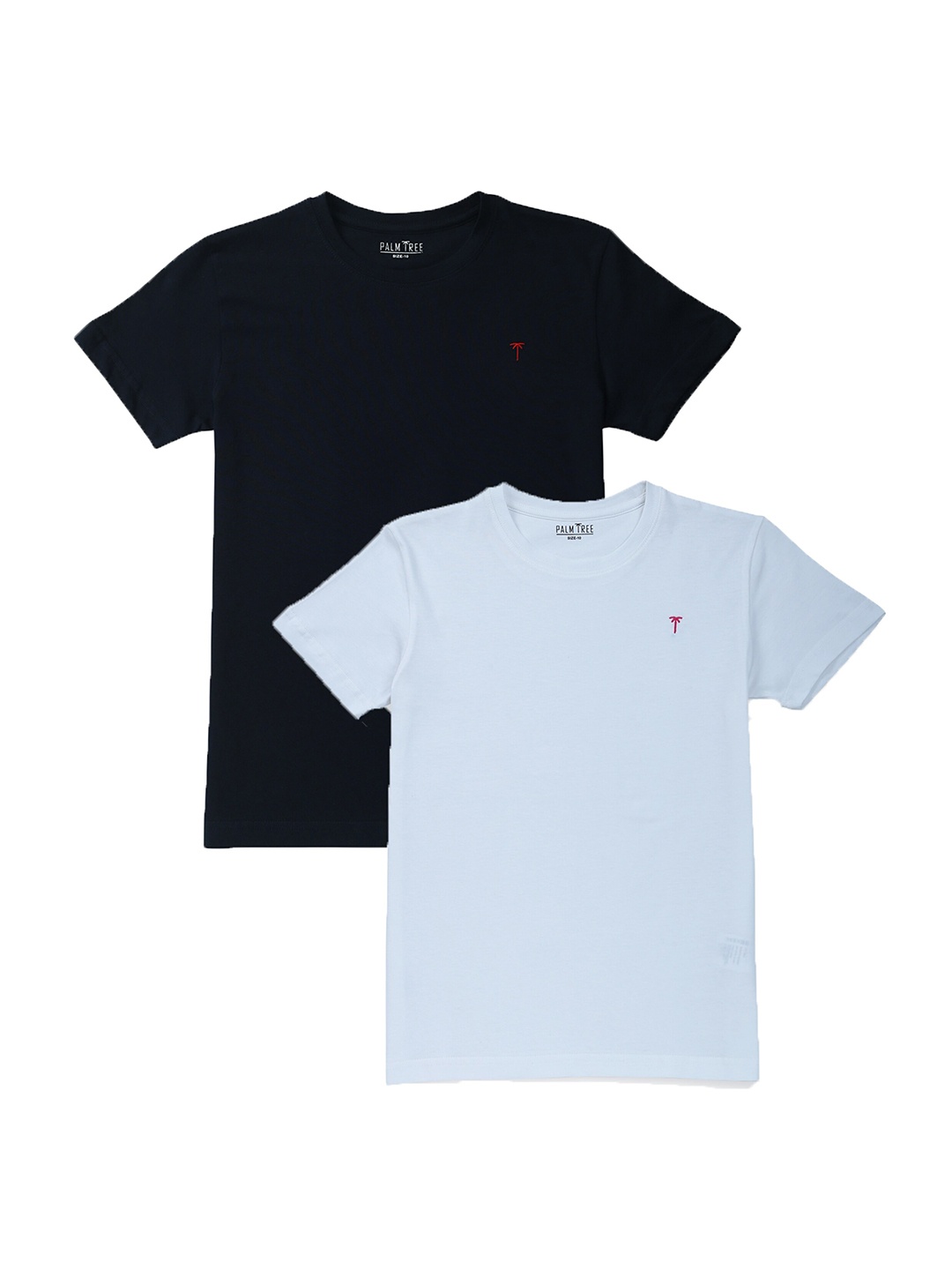 

Palm Tree Boys Pack Of 2 Cotton Casual T-Shirts, Blue