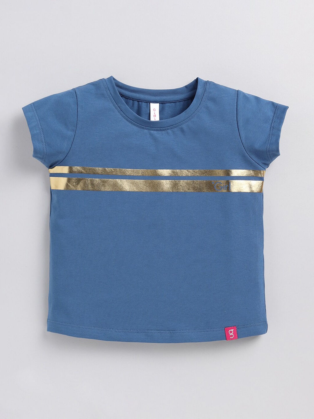 

Ginie Striped Cotton T-Shirt, Blue