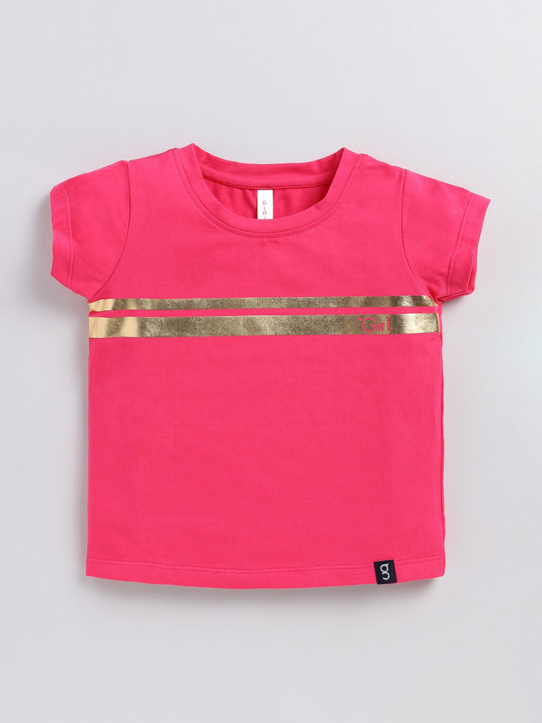 

Ginie Striped Cotton T-Shirt, Pink