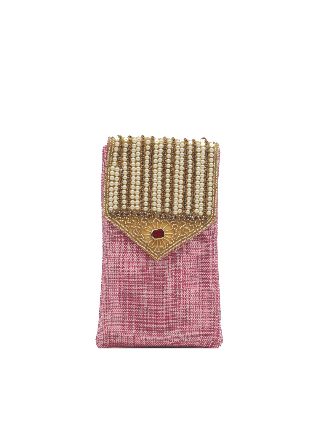 

Bag Pepper Embellished Envelope Clutch, Pink