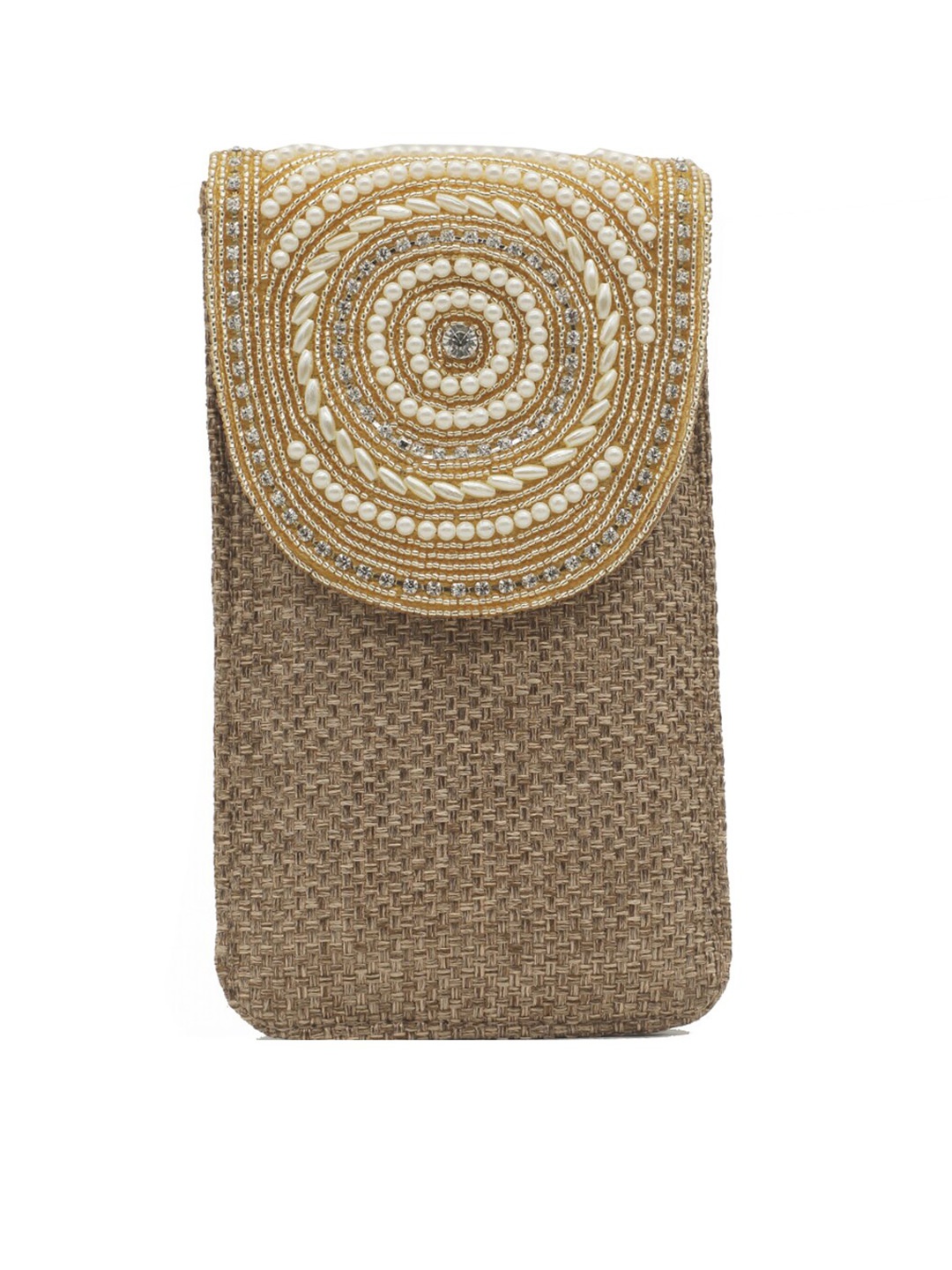 

Bag Pepper Embellished Envelope Clutch, Coffee brown