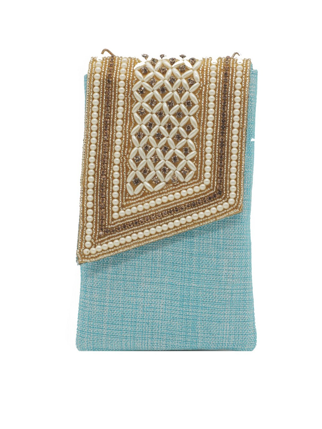 

Bag Pepper Embellished Purse Clutch, Blue