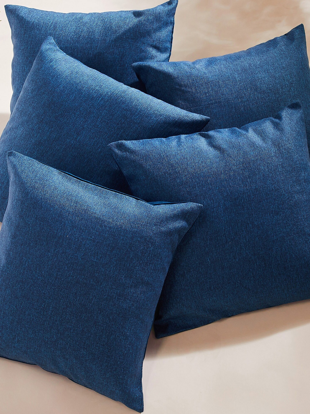 

Home Centre Pacific Vera Blue 5-Pieces Square Cushion Covers