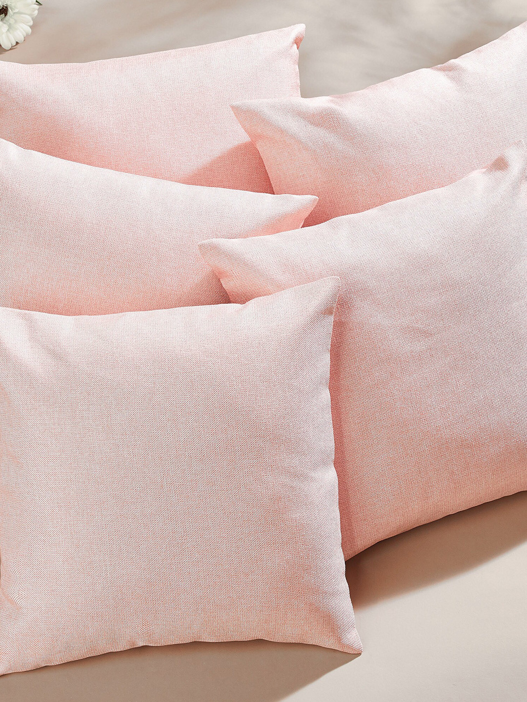 

Home Centre Pacific Vera Pink 5-Pieces Square Cushion Covers