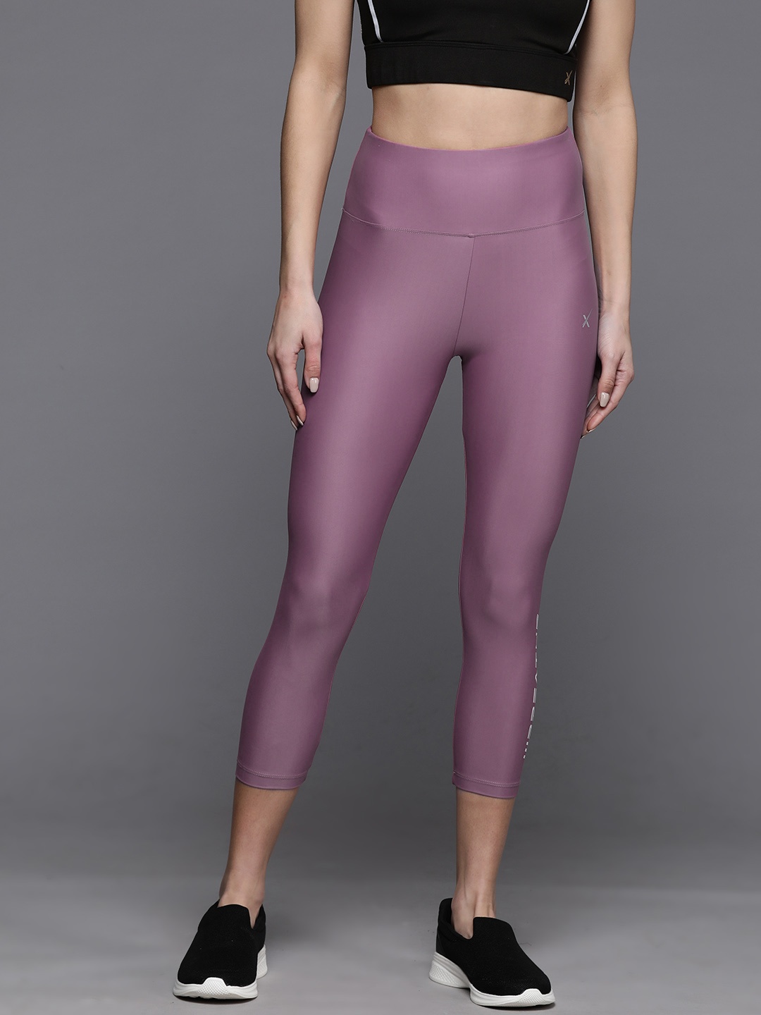 

HRX by Hrithik Roshan Women Rapid-Dry 3/4th Length Training Tights, Mauve