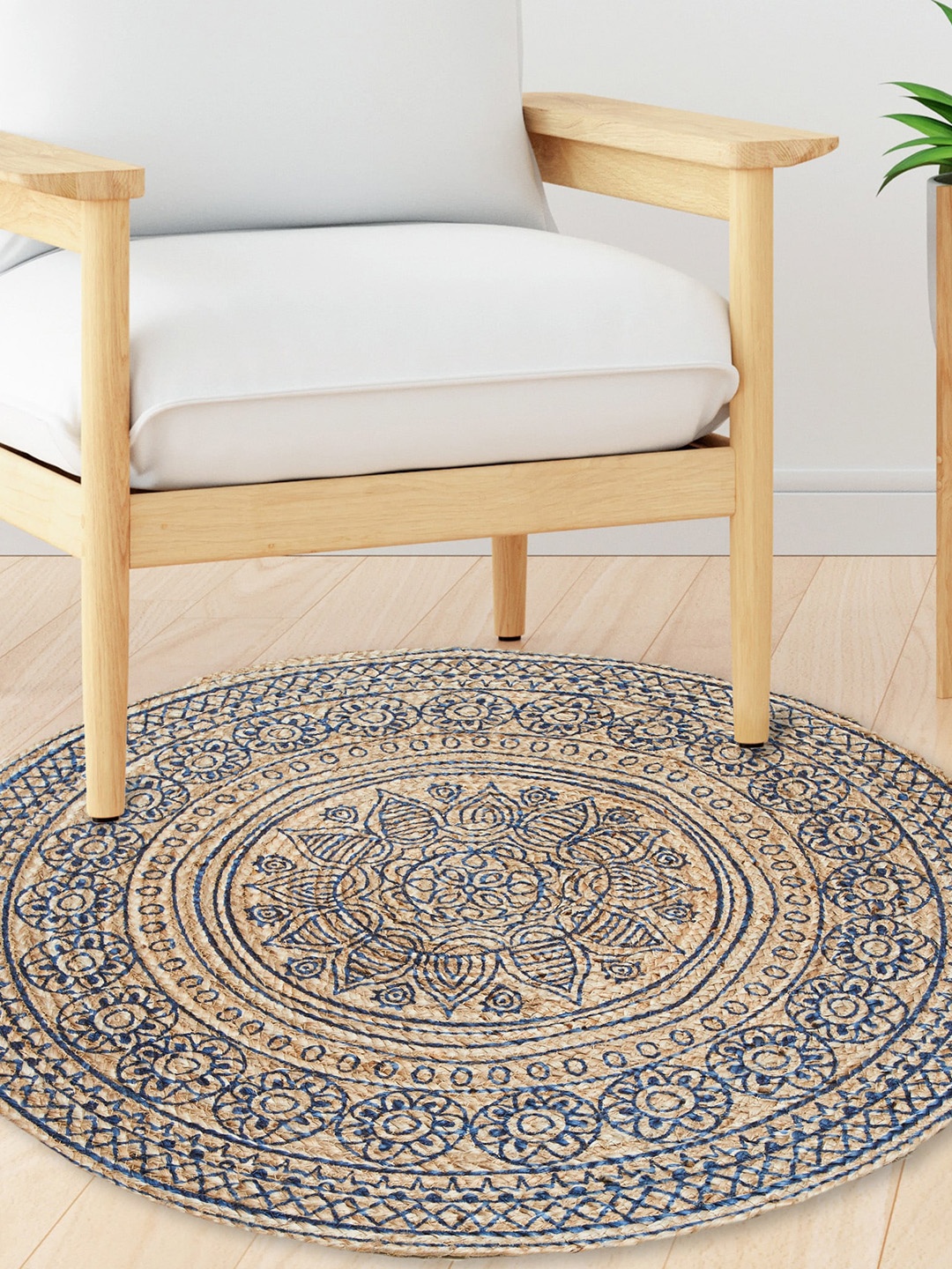 

Home Centre Coterie Mandala Brown Printed Jute Dhurrie