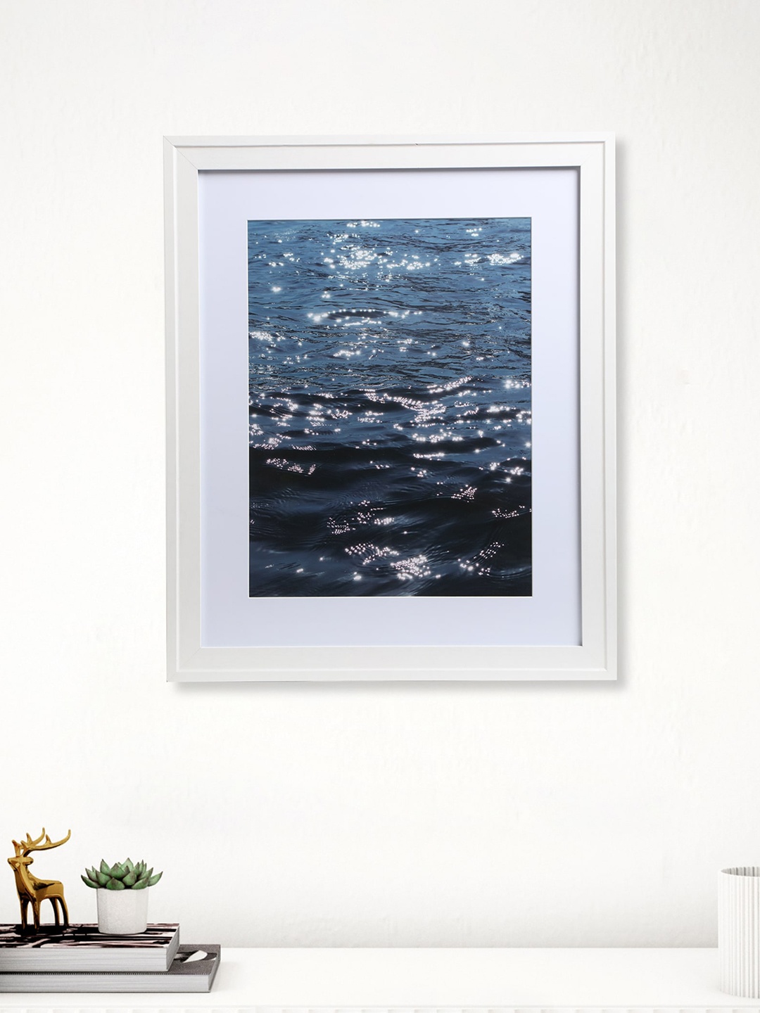 

Home Centre Photomontage White & Blue Wall Photo Frame