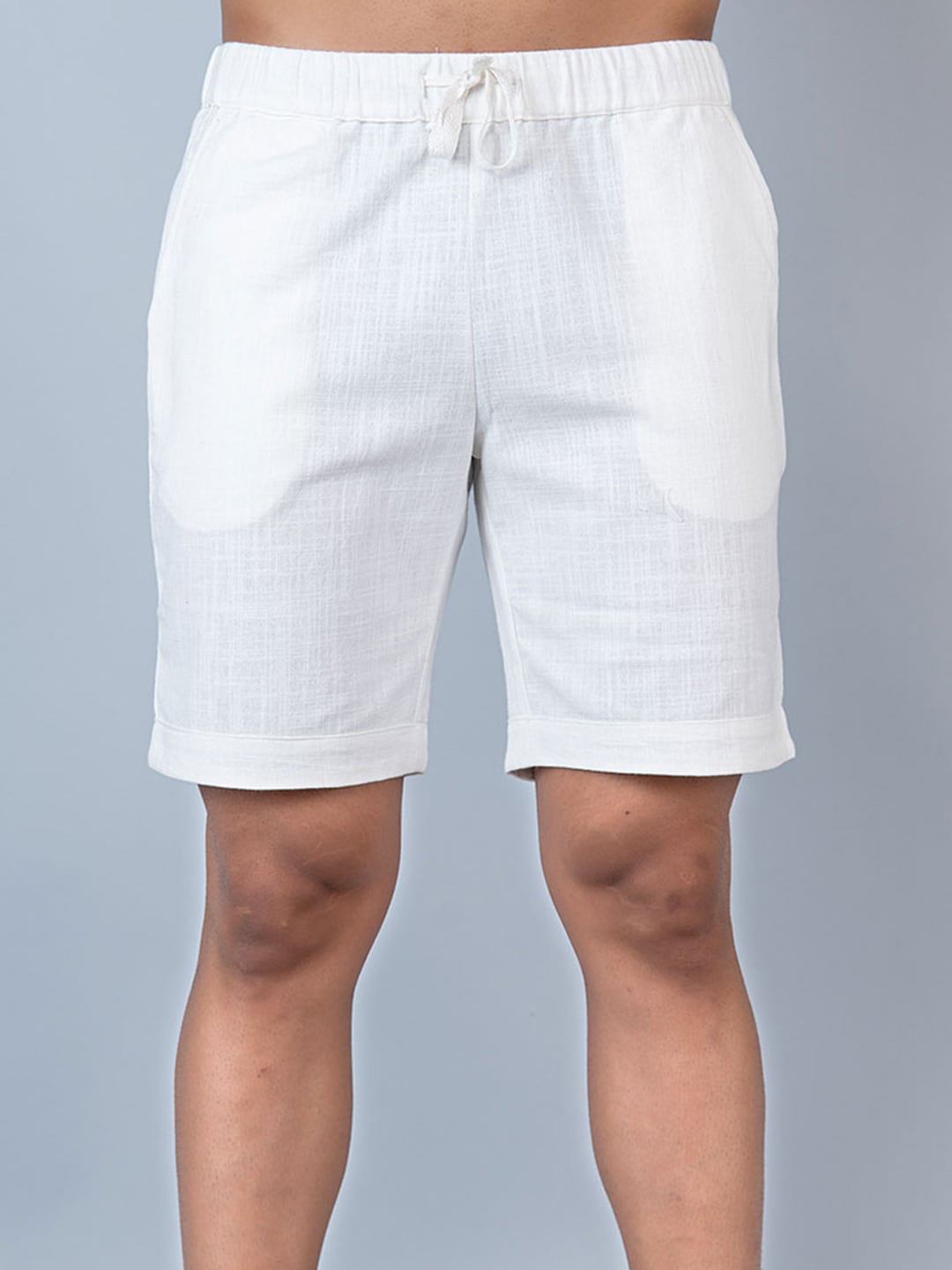 

Tistabene Men Mid Rise Linen Shorts, White