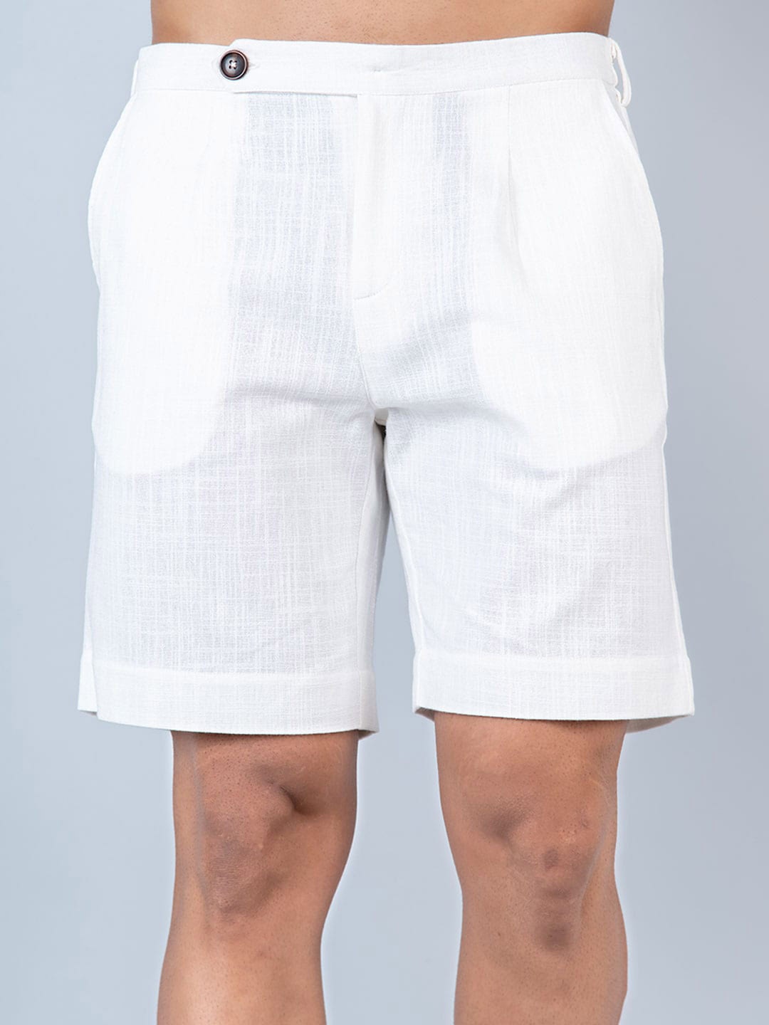 

Tistabene Men Linen Mid-Rise Shorts, White