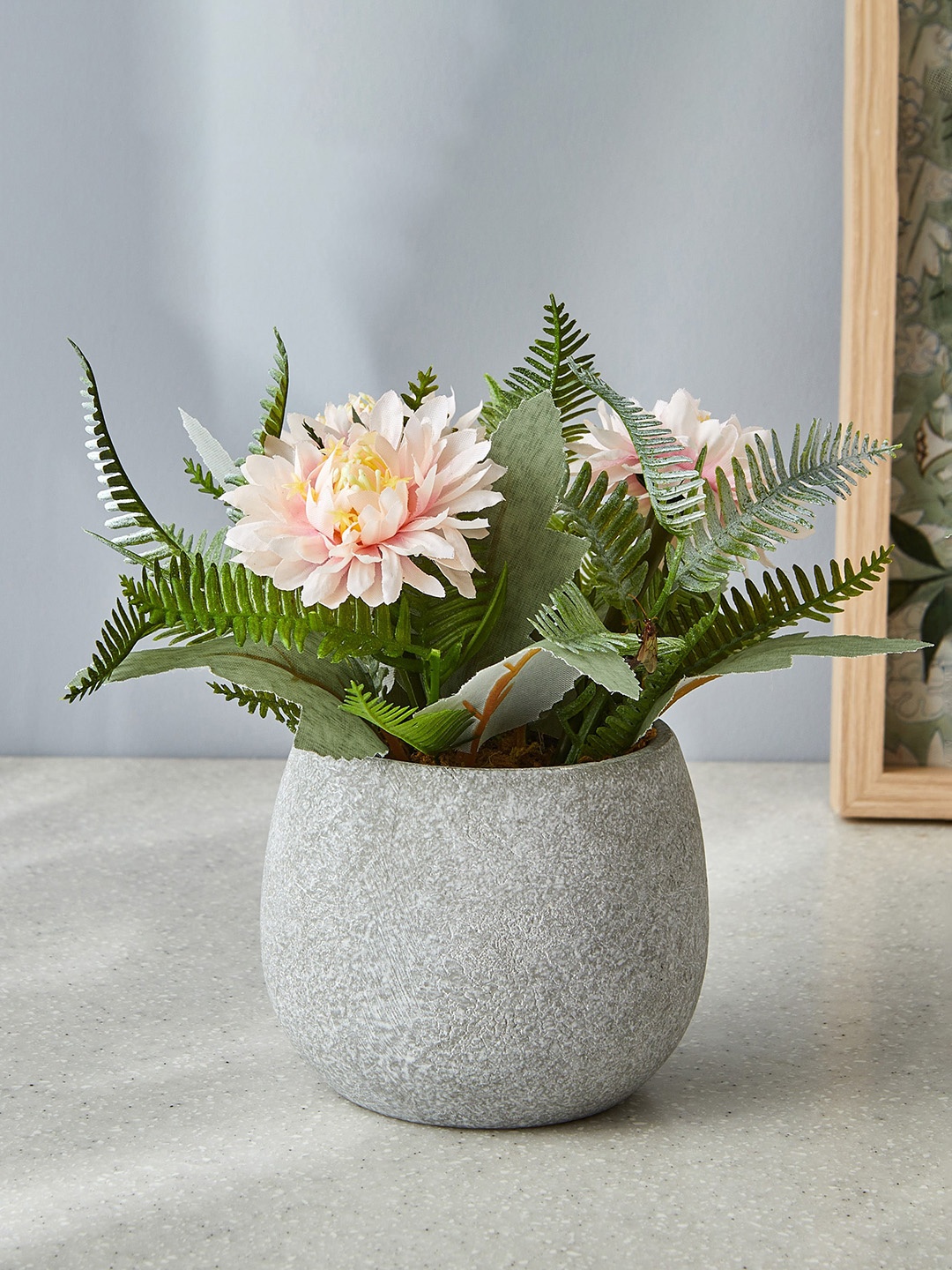

Home Centre Pink & Green Gloria Artificial Flower With Pot