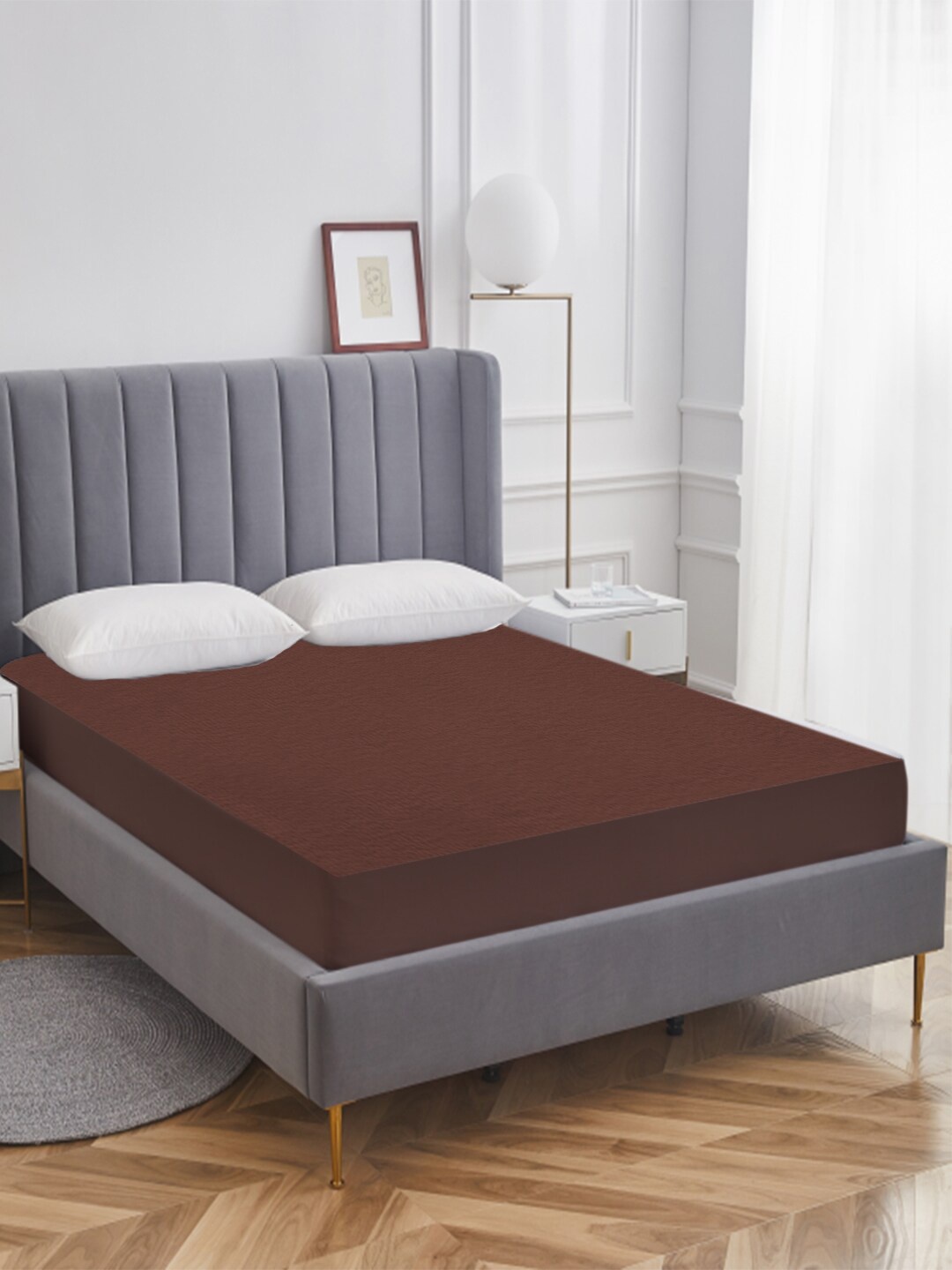 

AVI Brown Waterproof Queen Bed Mattress Protector