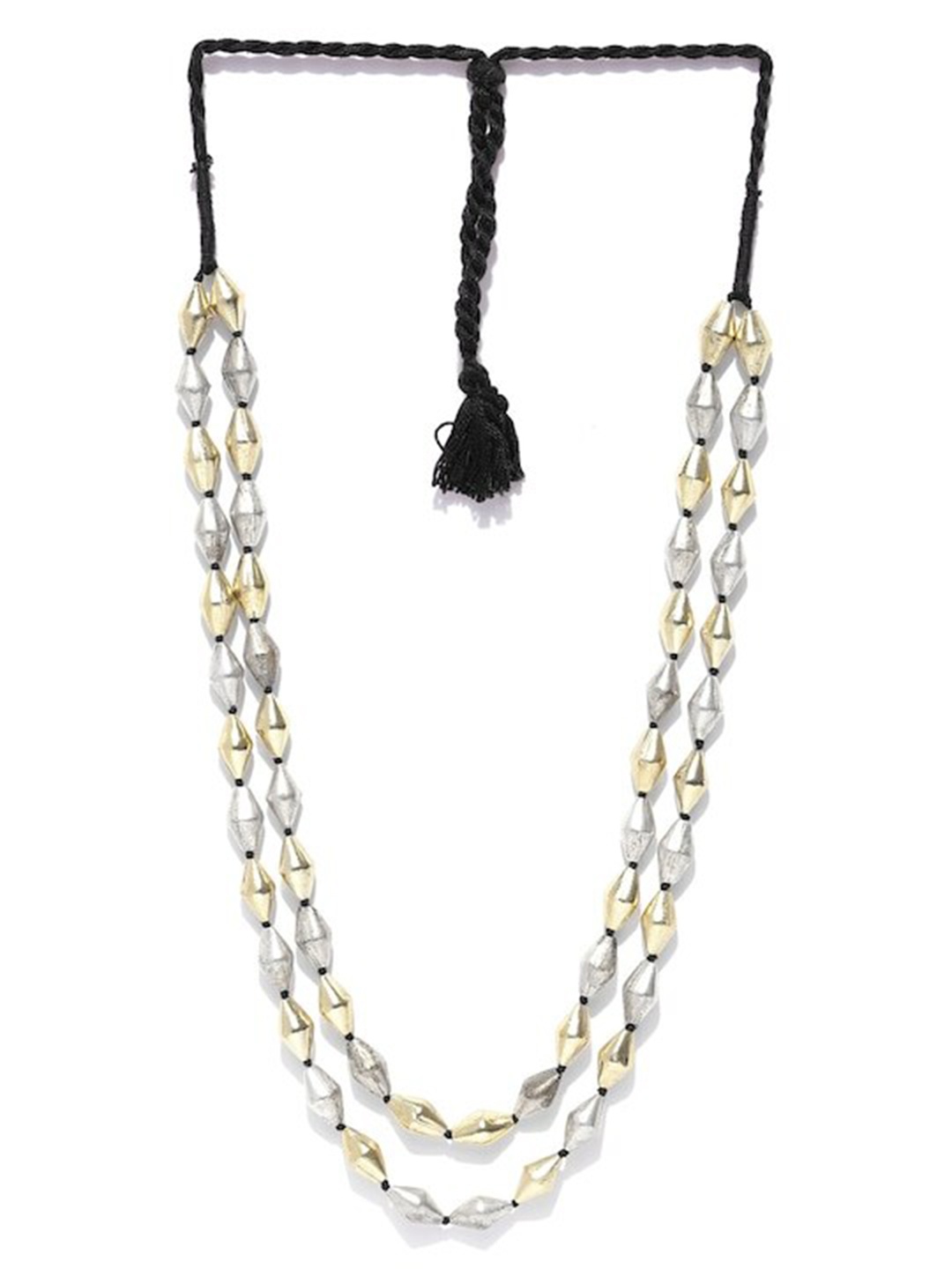

Infuzze Brass-Plated Oxidised Necklace, Silver