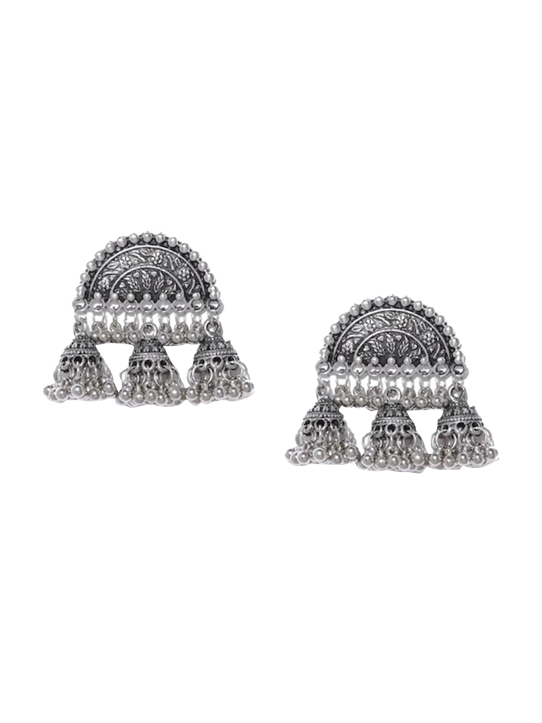 

Infuzze Oxidized Contemporary Drop Earrings, Silver