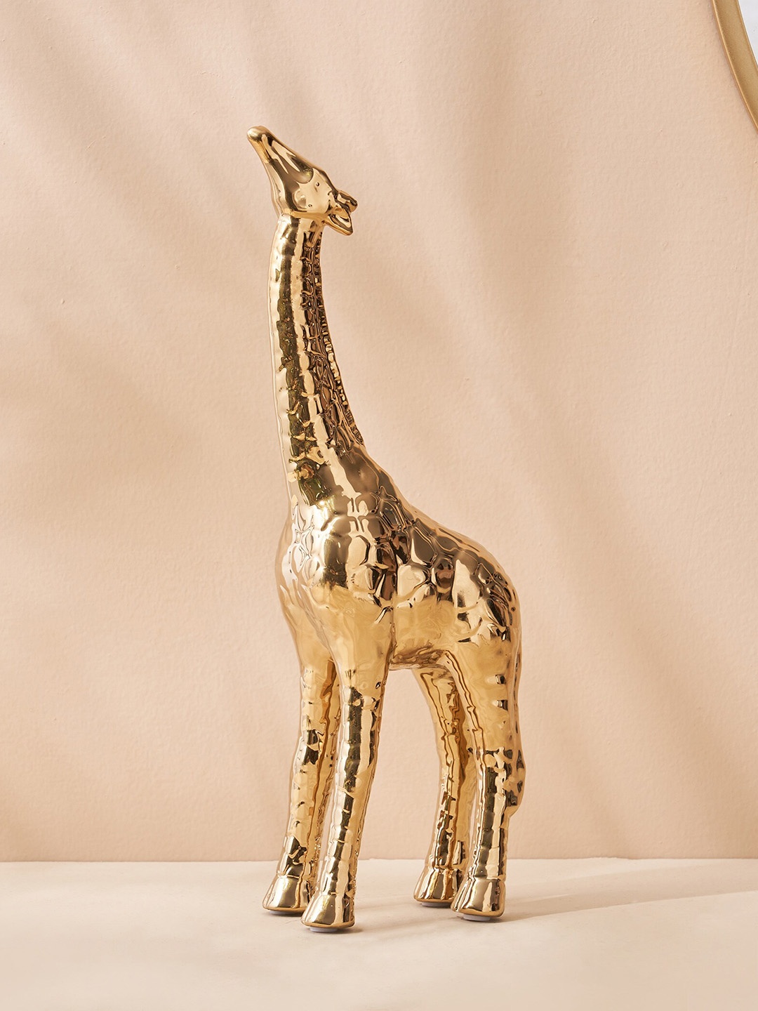 

Home Centre Brighton Golden Ceramic Giraffe Figurine Showpiece, Gold