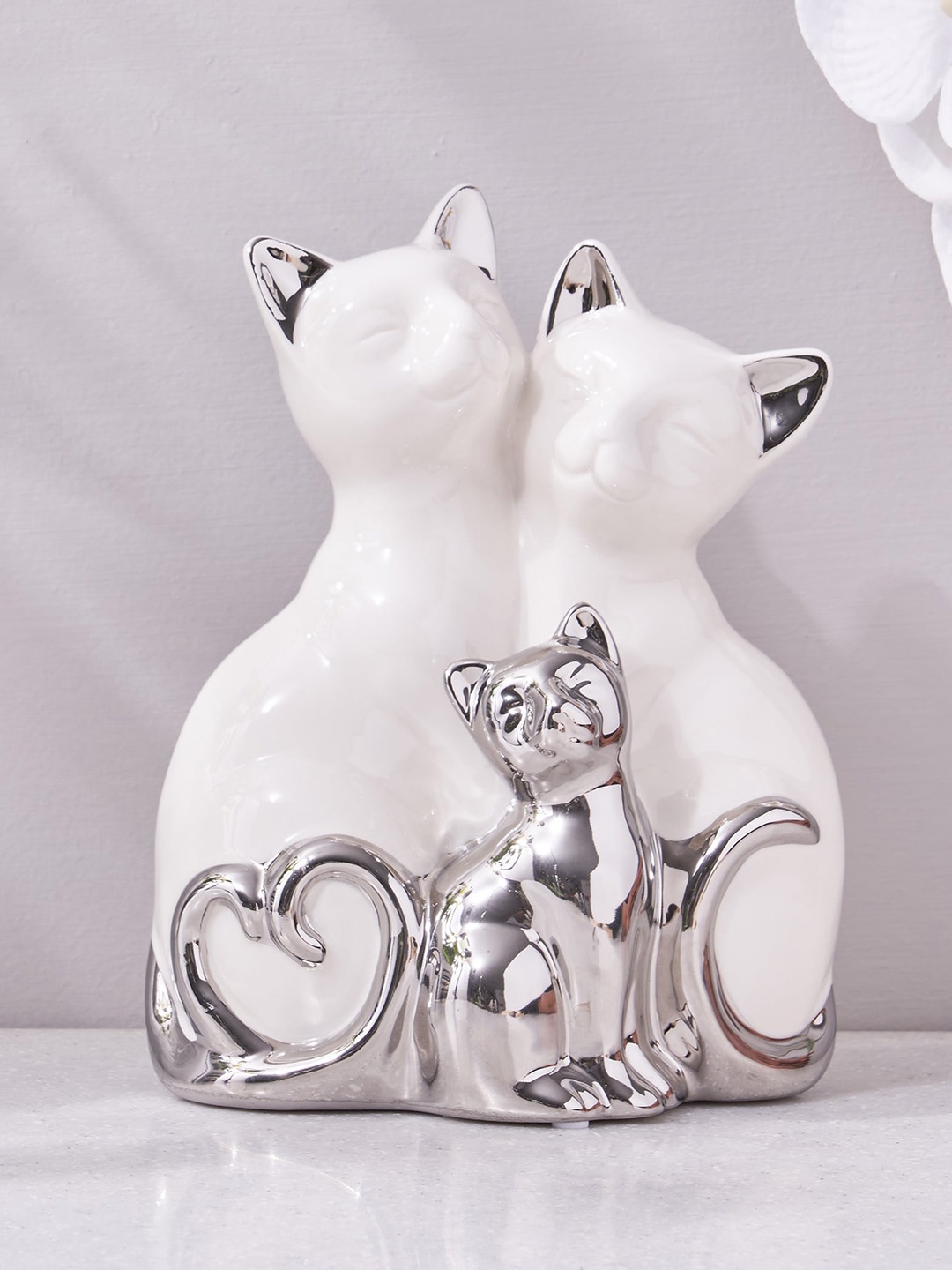 

Home Centre Brighton White Cat Family Figurine Ceramic Showpiece