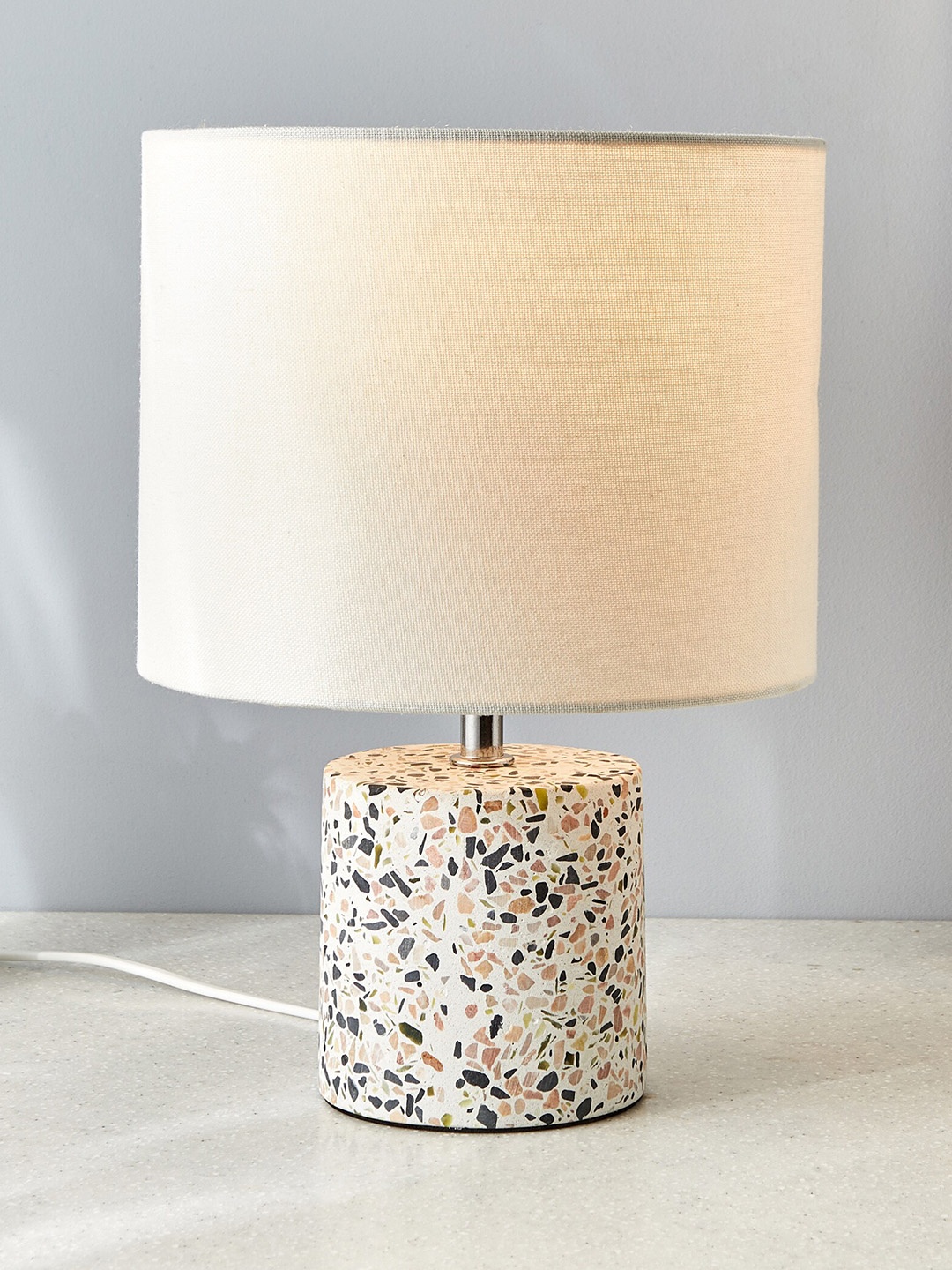 

Home Centre Terrazo Cream-Colored & Grey Ceramic Table Lamp