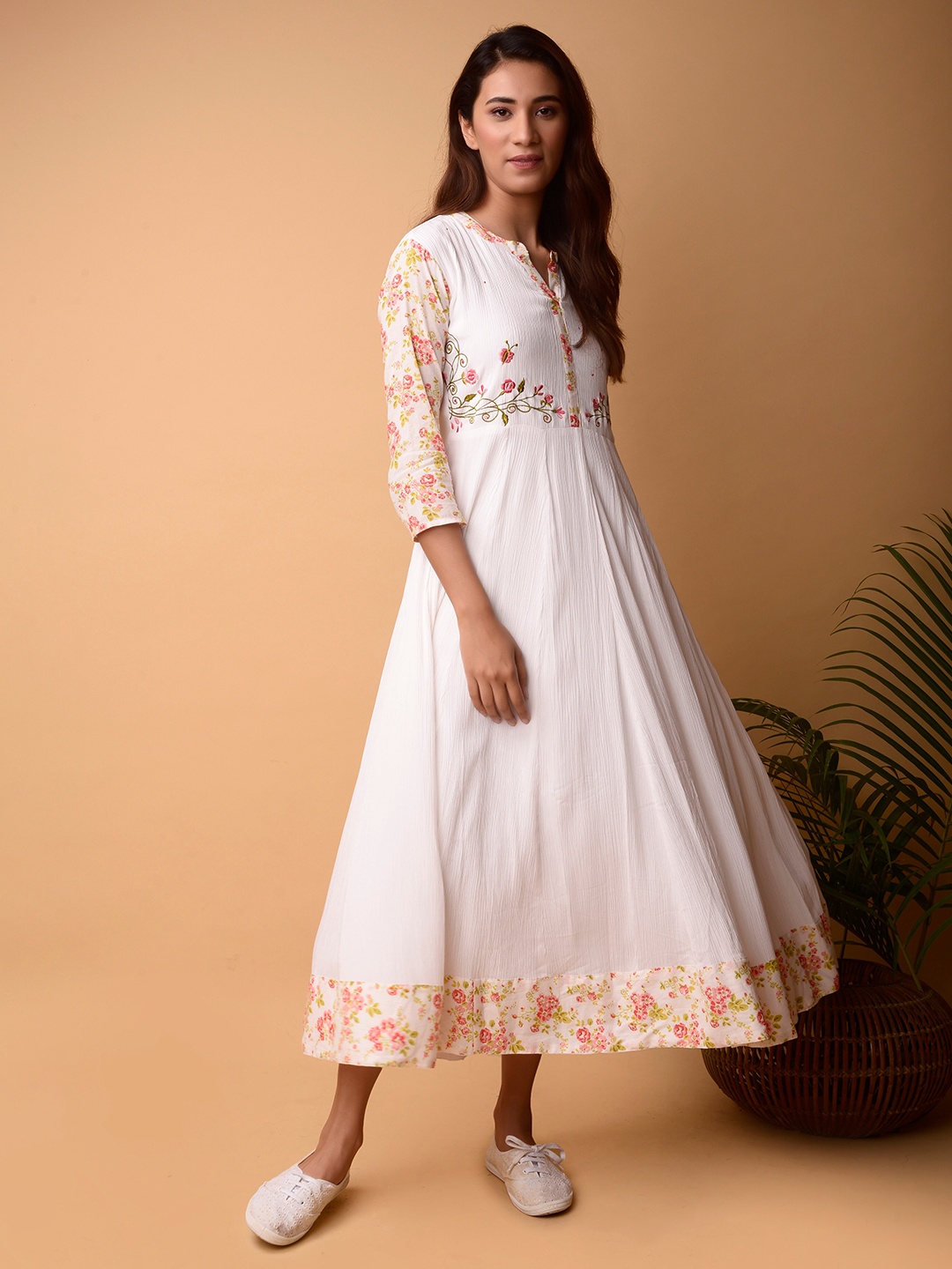 

PINKSKY Multicoloured Fit & Flare Maxi Dress, Multi