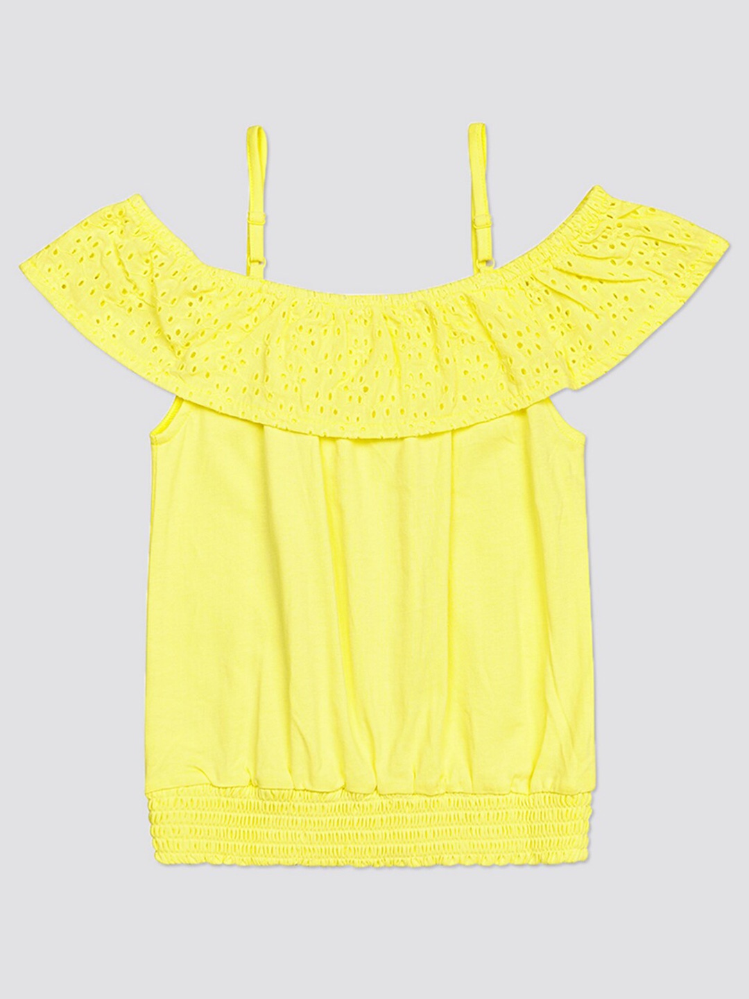 

H By Hamleys Girls Cotton Blouson Top, Yellow