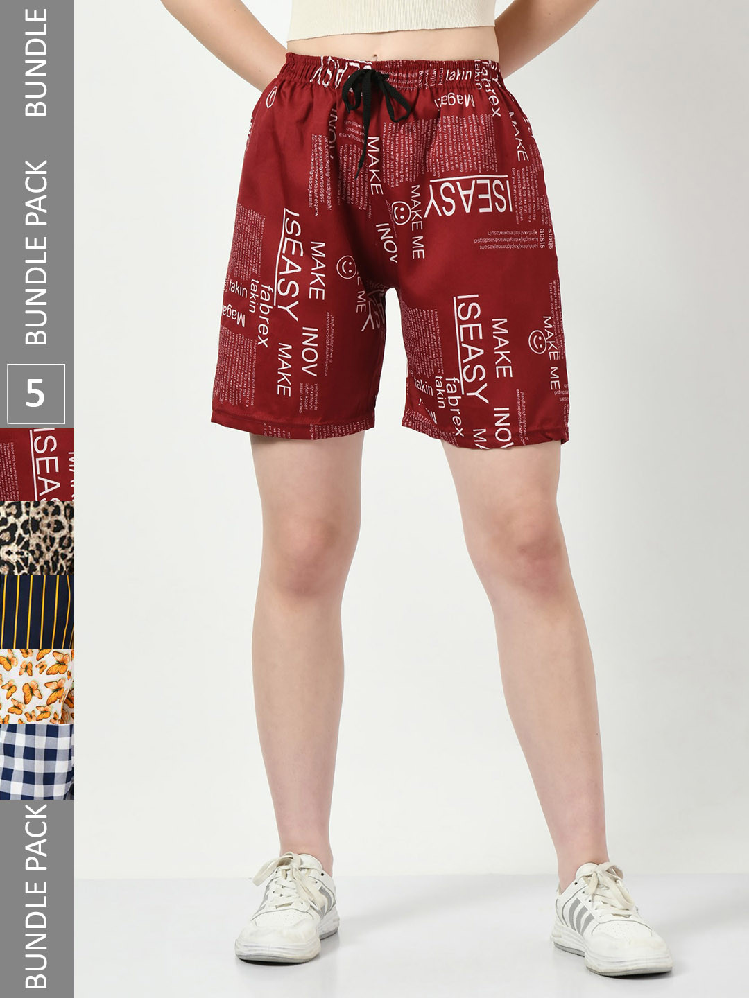 

BAESD Women Multicoloured Checked High-Rise Technology Shorts, Multi