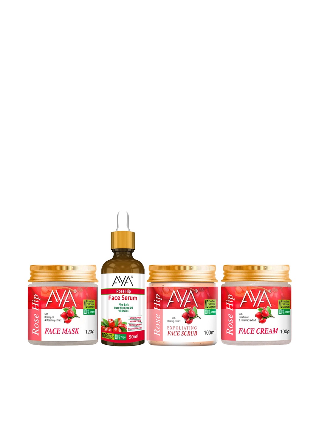 

AYA Rosehip Set Of 4 Skin Care Gift Set-370ml, Red