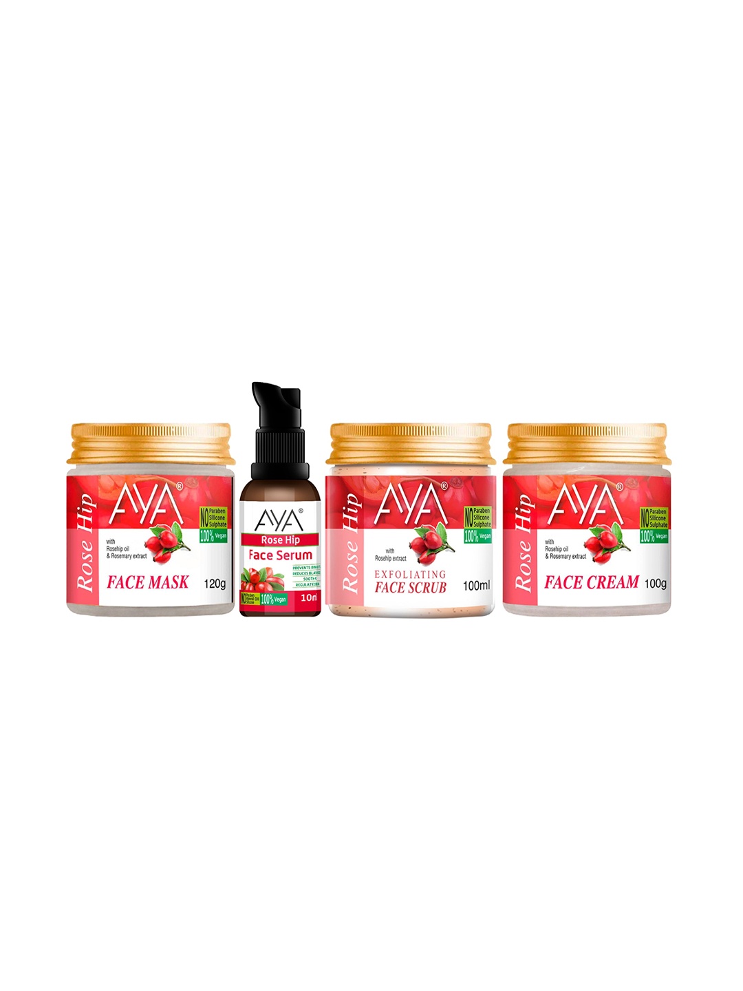 

AYA Rosehip Set Of 4 Skin Care Gift Set-330ml, Pink