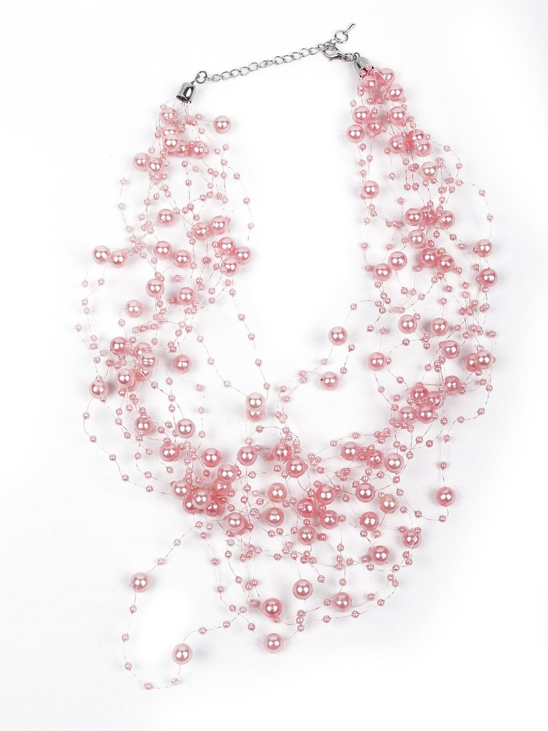 

ODETTE Silver-Plated Beaded Designer Necklace