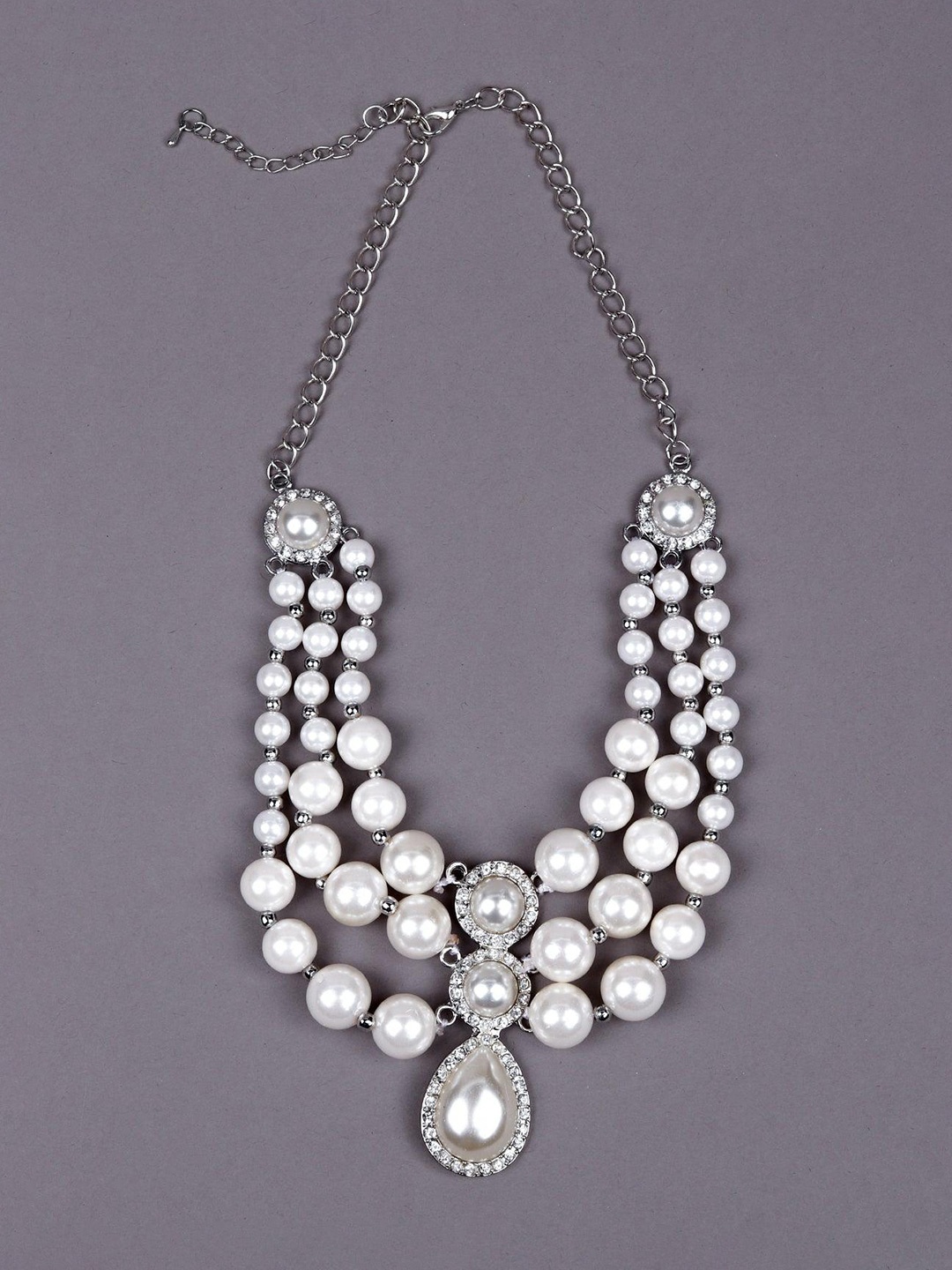 

ODETTE Silver-Plated Beaded Necklace