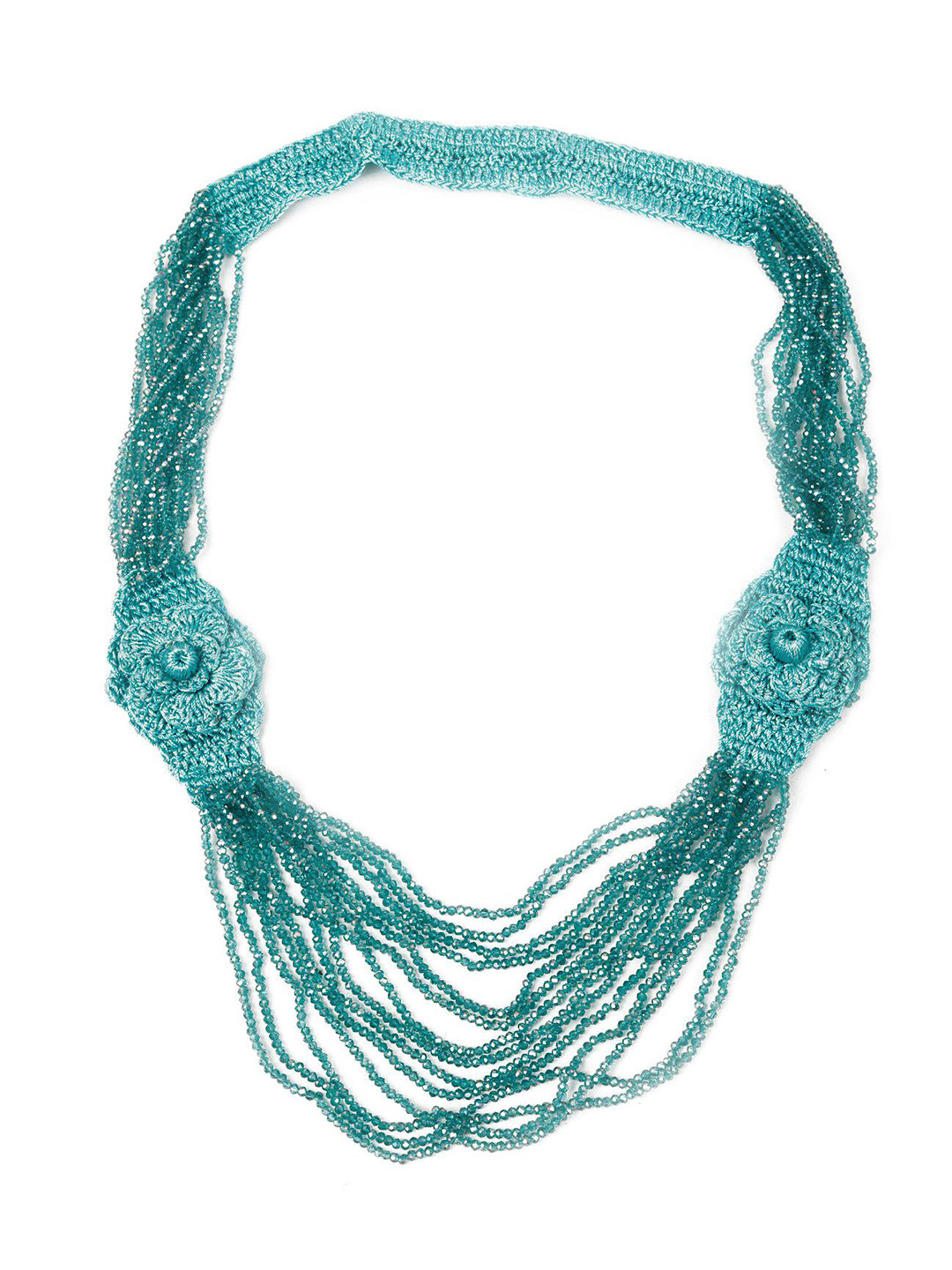 

ODETTE Crochet Beaded Necklace, Blue