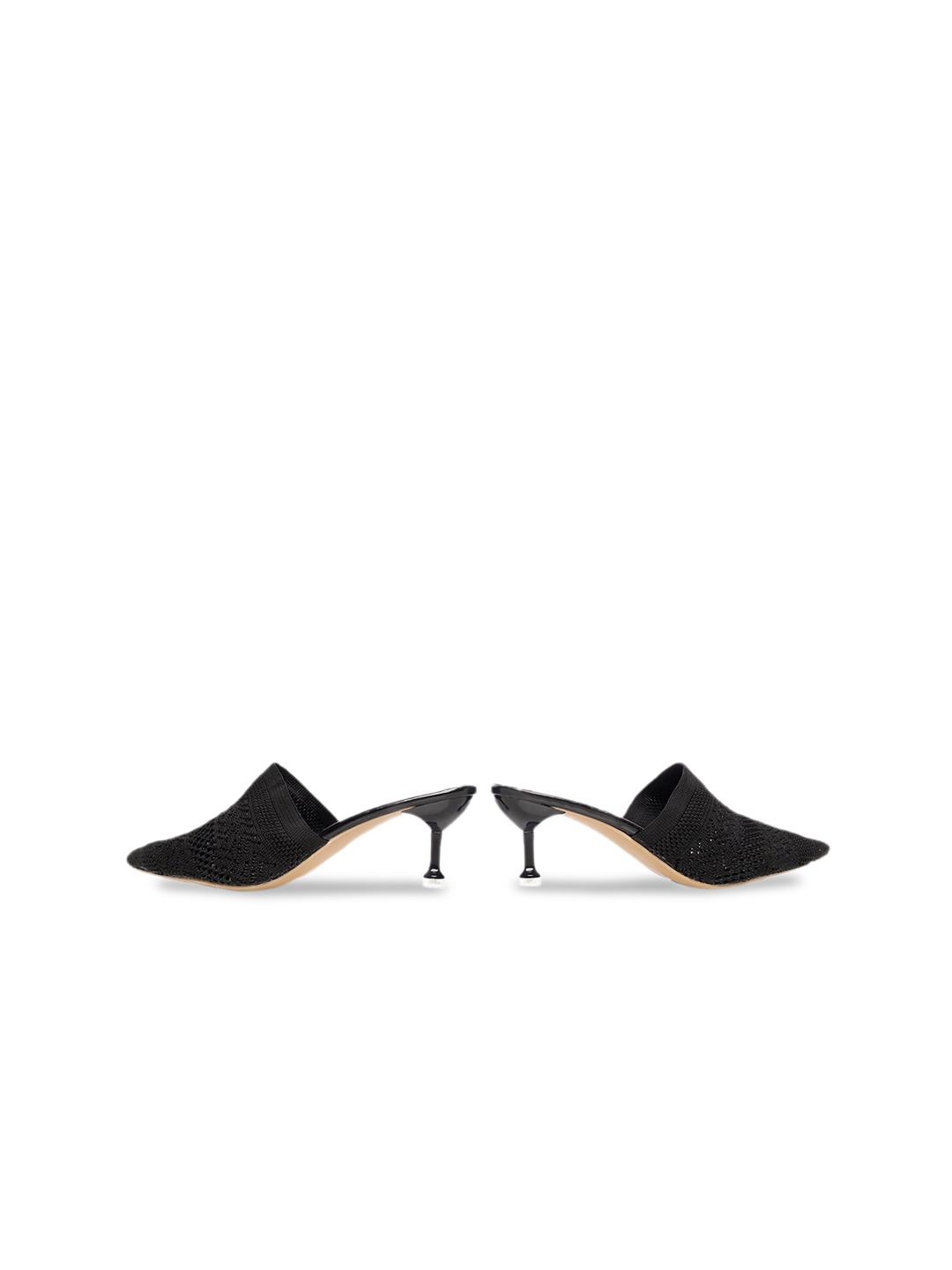 

ODETTE Pointed Toe Stiletto Mules, Black