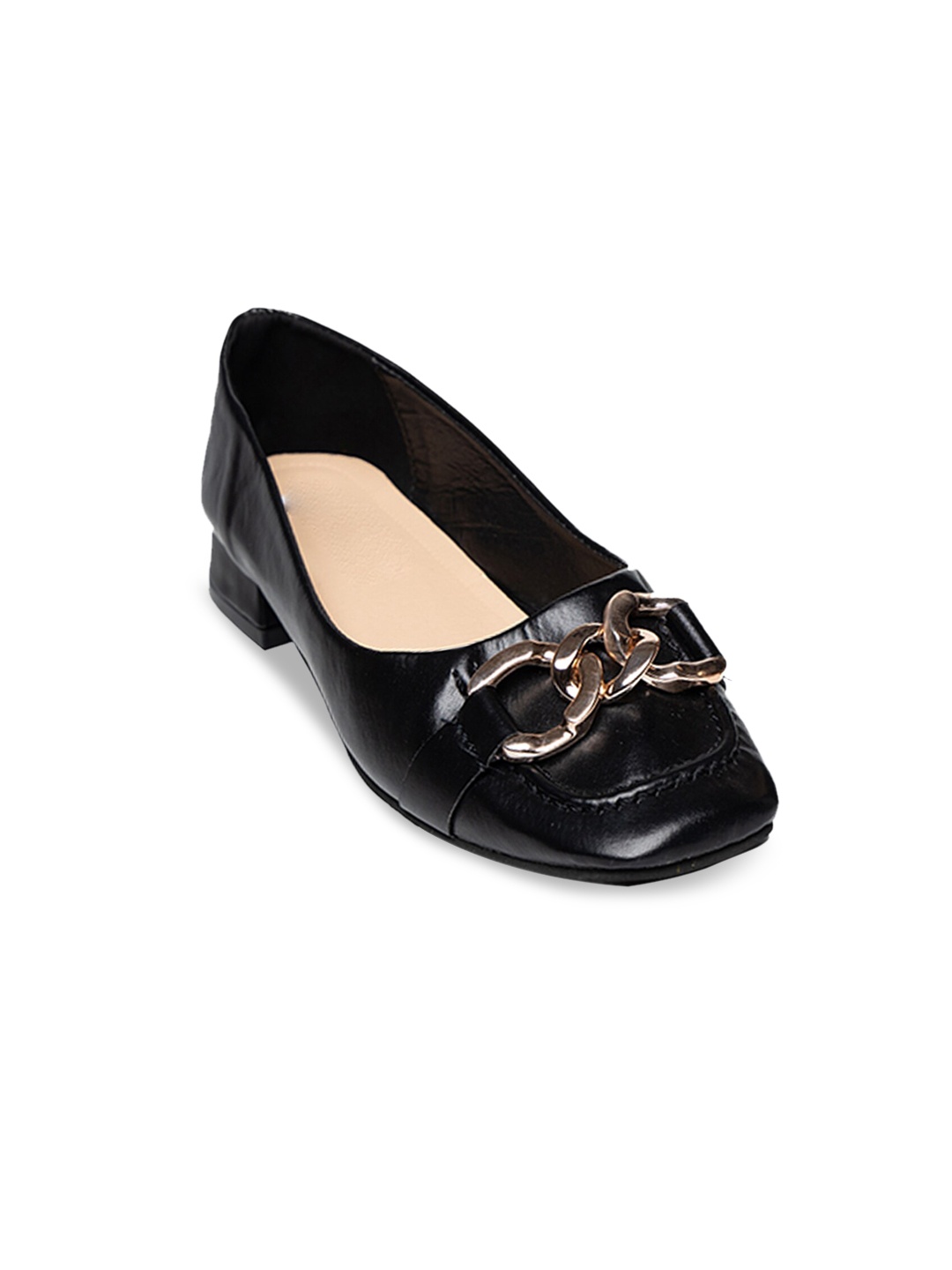 

ODETTE Women Buckled Square Toe Loafers, Black