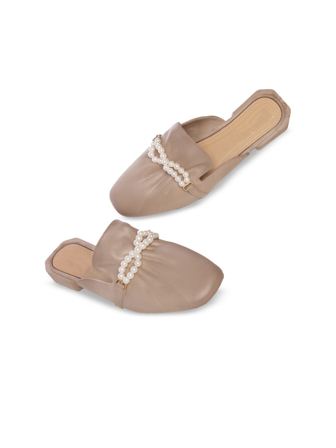 

ODETTE Comfortable Flat Mules, Brown