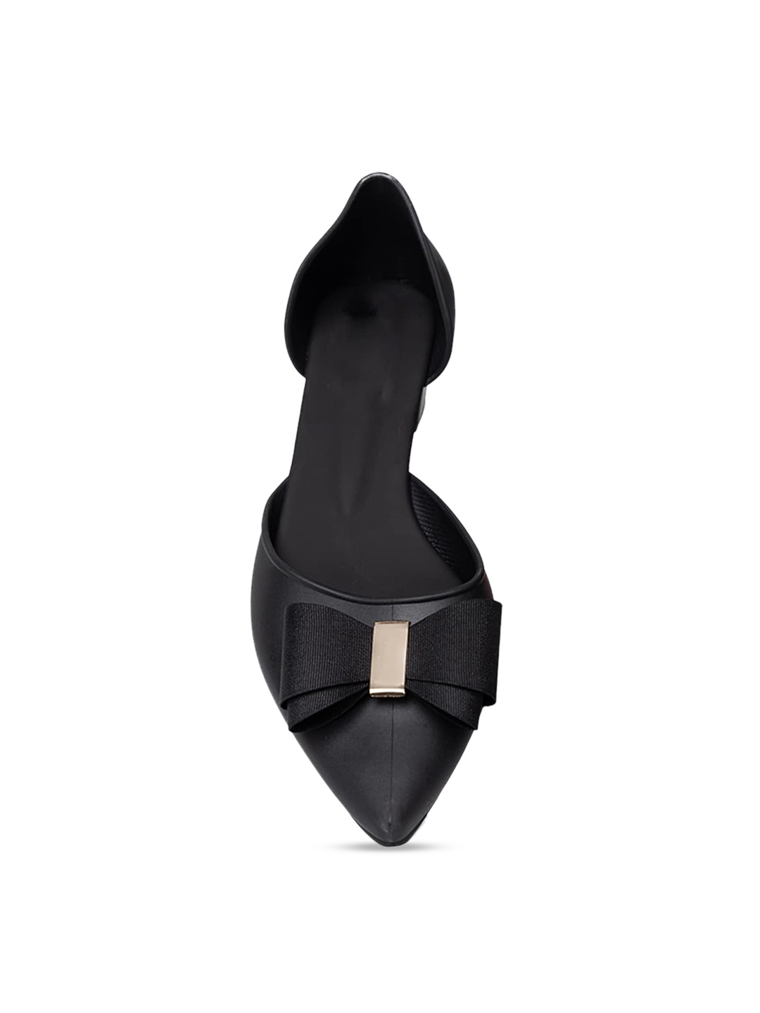 

ODETTE Pointed Toe Block Pumps With Bows, Black