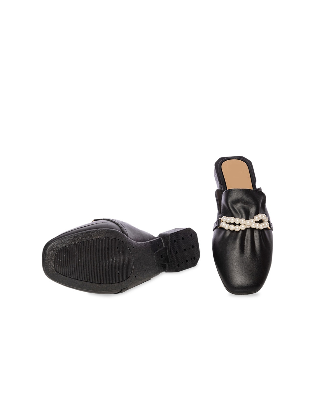 

ODETTE Embellished Slip On Mules, Black