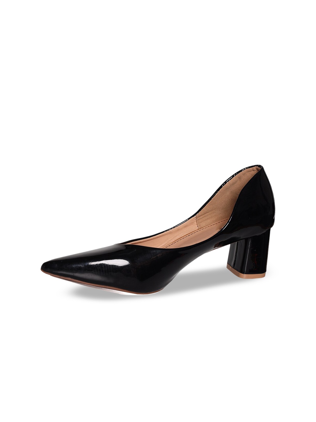 

ODETTE Pointed Toe Block Heel Pumps, Beige