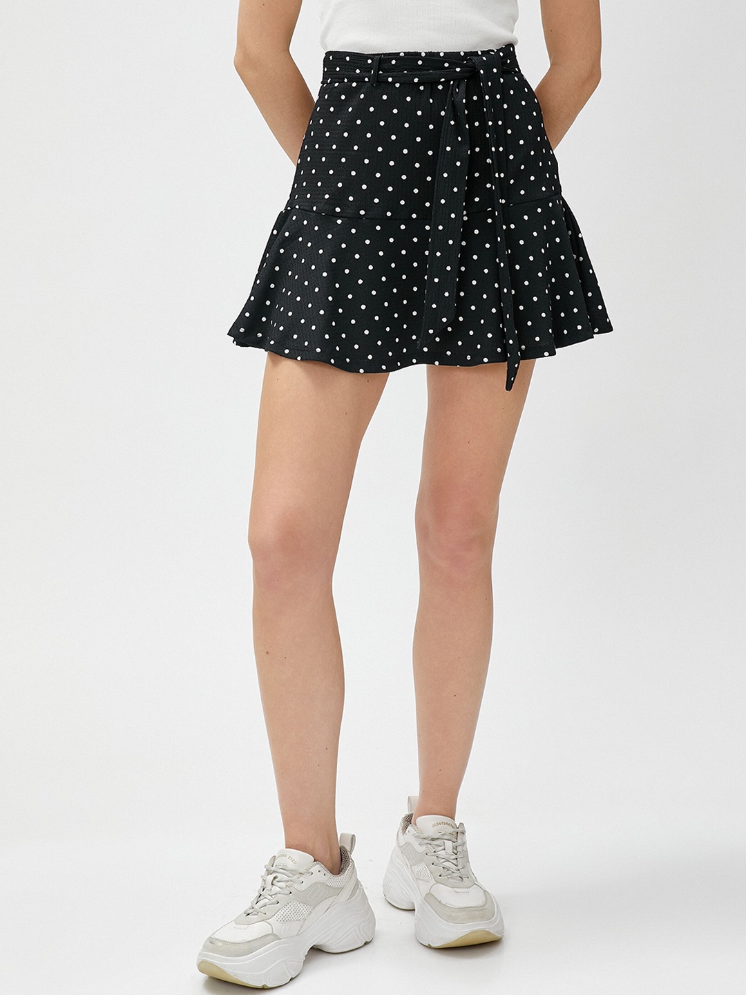 

Koton Women Polka Dots Printed Skirts, Black